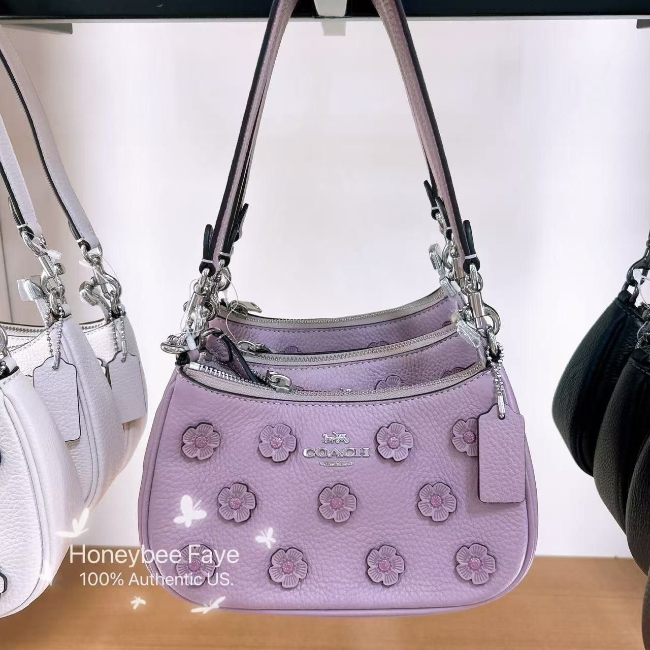 Coach NWT Coach Teri Mini Crossbody Bag With Floral Applique CAJ98 Size ONE SIZE - 3 Thumbnail