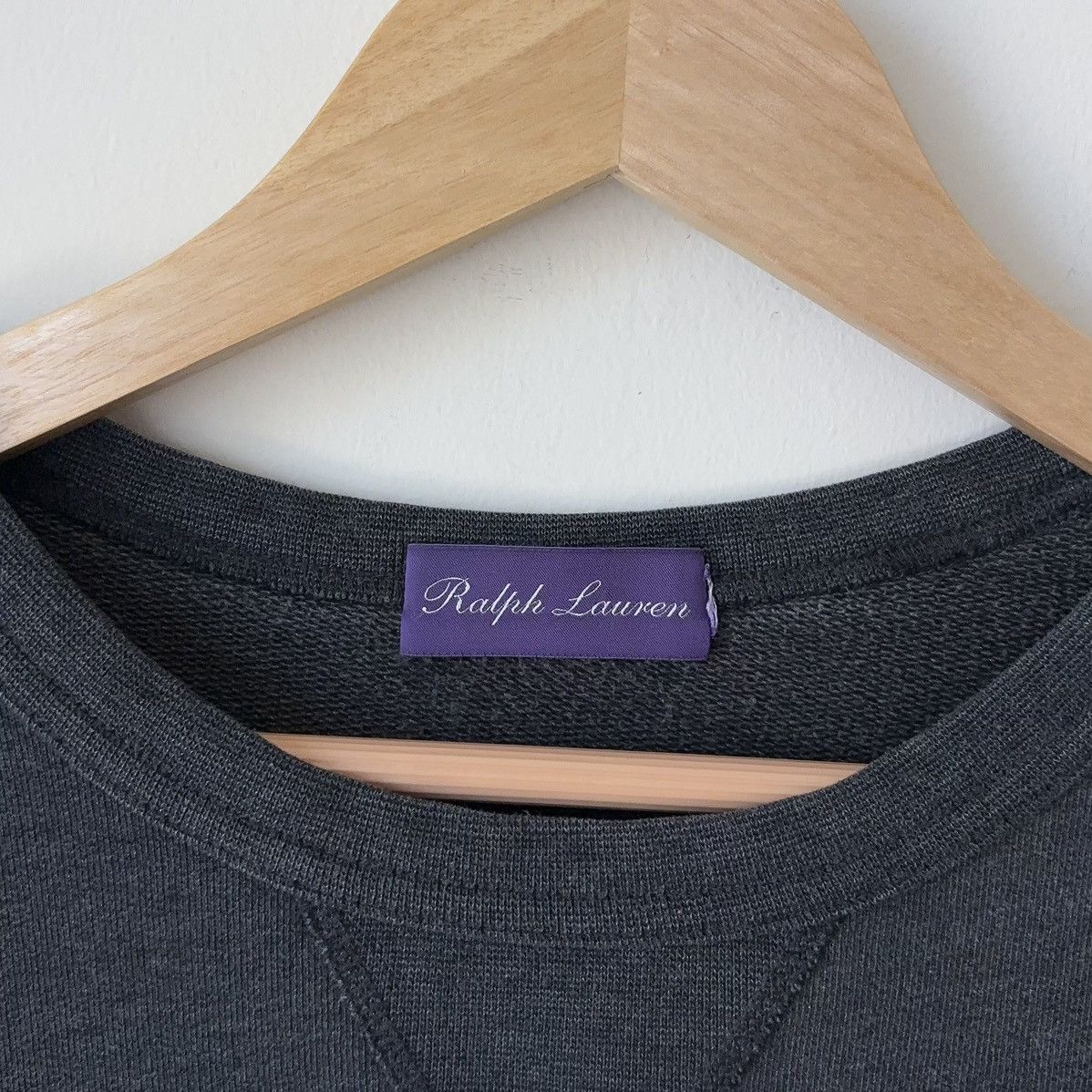 Ralph Lauren Purple Label Charcoal Crewneck Sweatshirt Cotton Blend Fleece Peru Size US XL / EU 56 / 4 - 7 Thumbnail