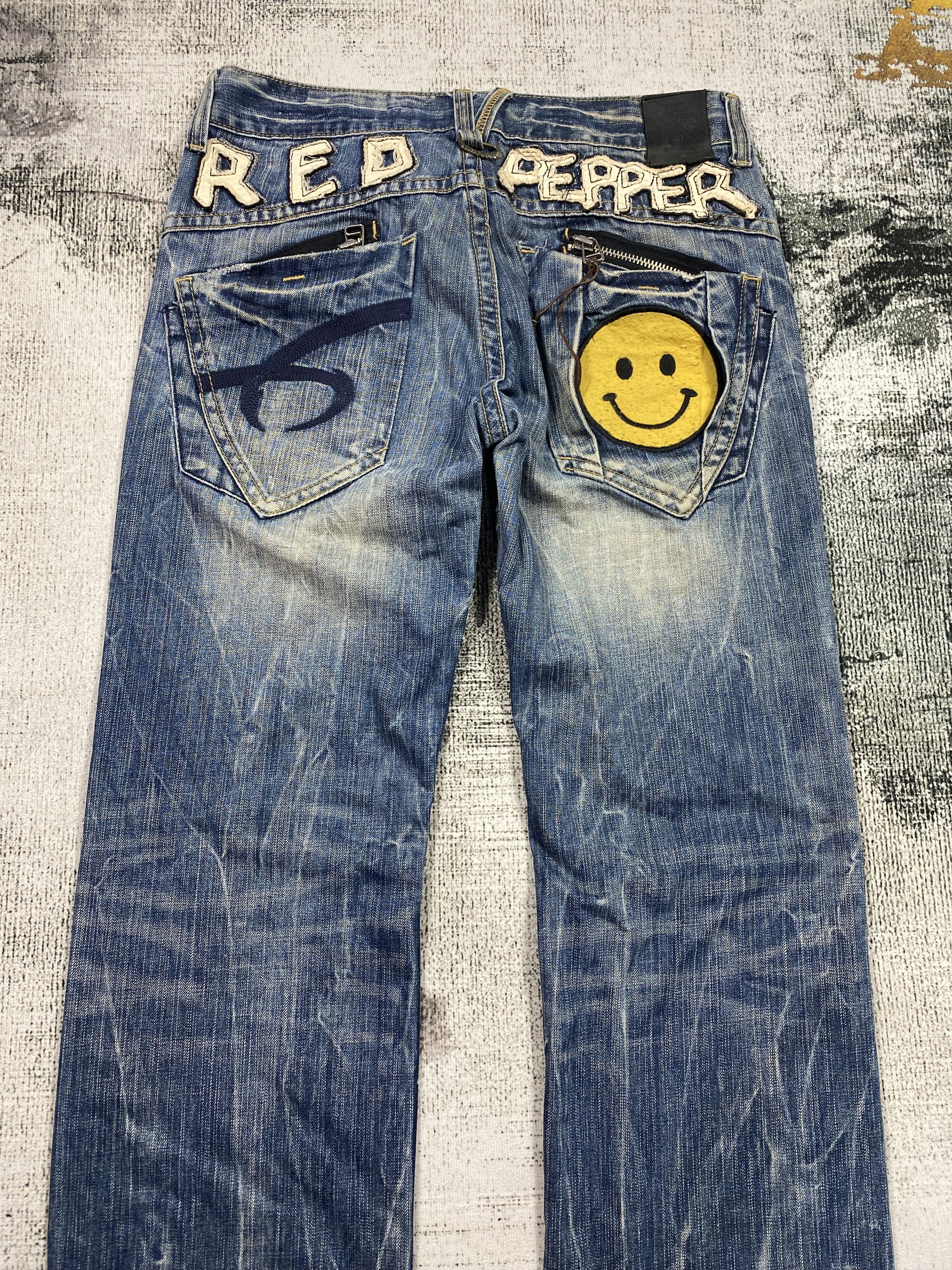 Japanese Brand SICKS💥Japanese Jeans Red Pepper & Denim Whiskers Distress Size US 32 / EU 48 - 12 Thumbnail