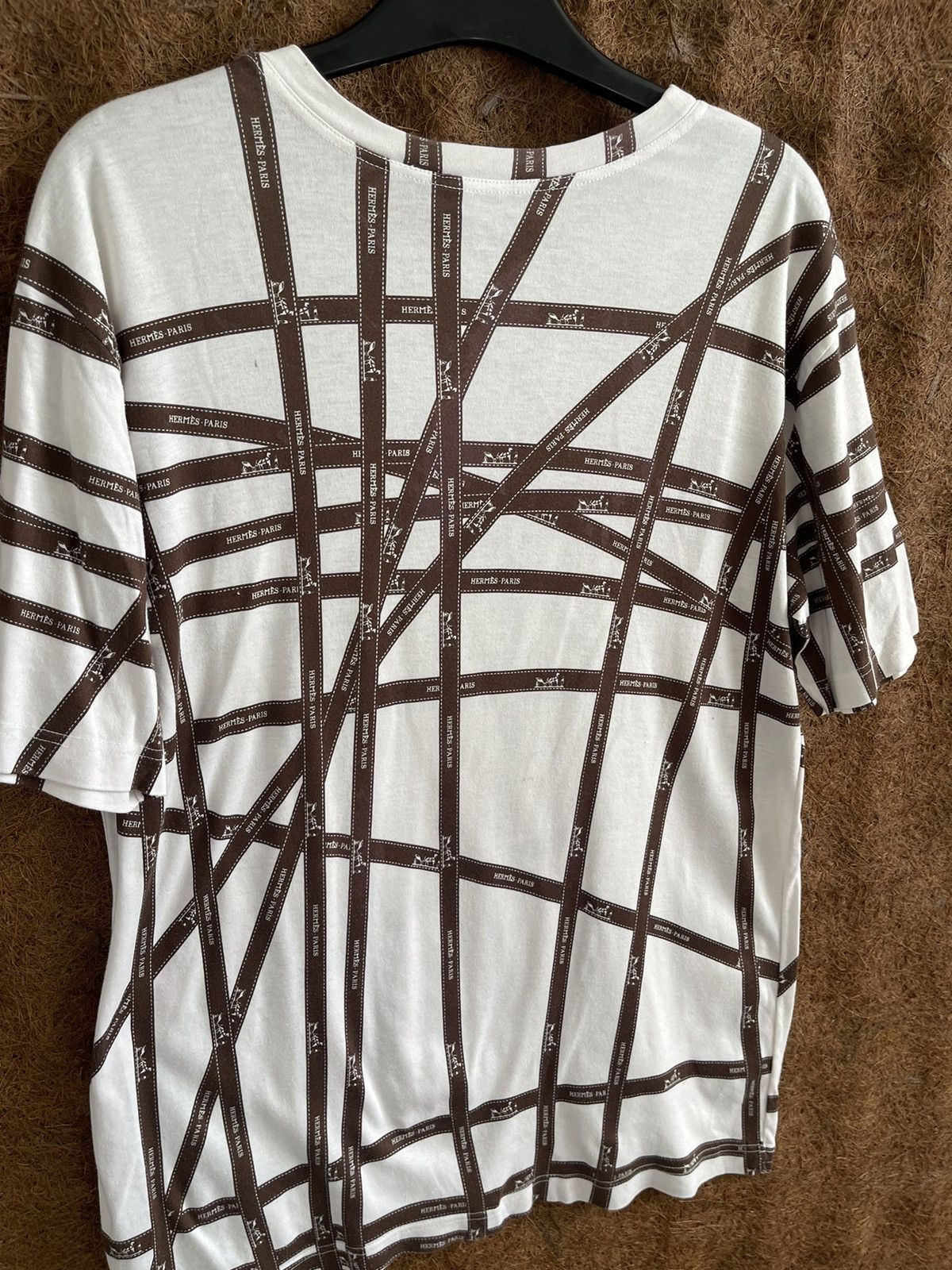 Hermes Hermes Ribbon Print T Shirt Size US M / EU 48-50 / 2 - 3 Thumbnail