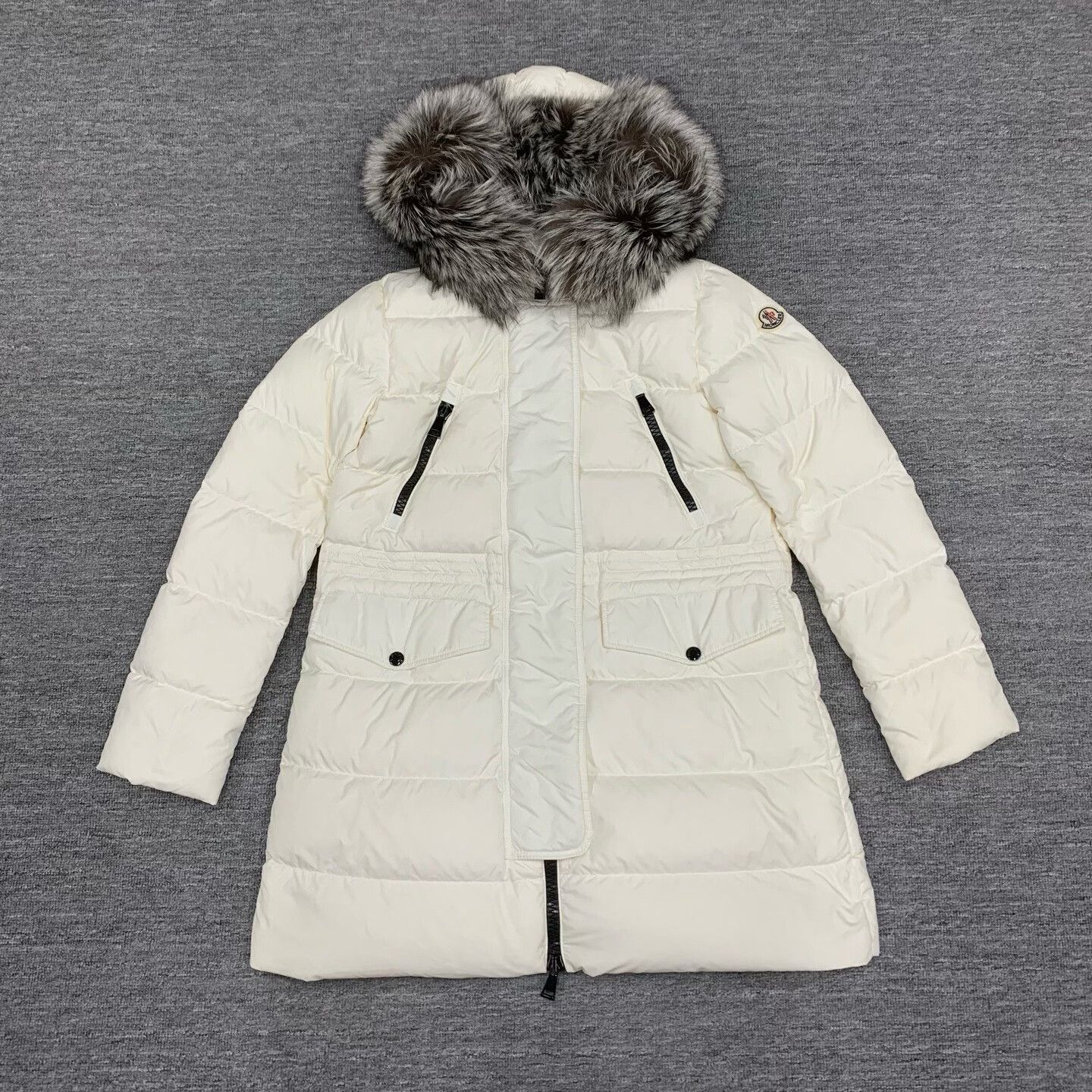Moncler Moncler Aphroti White Long Down Jacket Size XS / US 0-2 / IT 36-38 - 1 Thumbnail