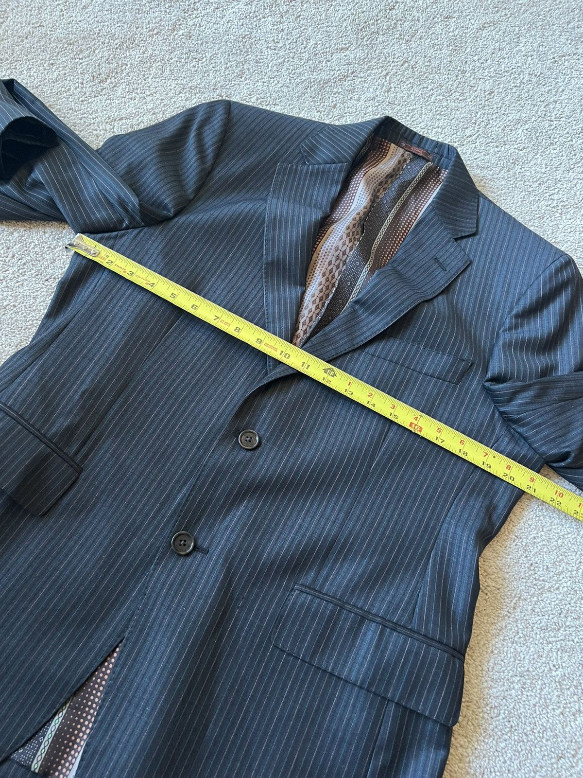 Etro ETRO 2 PIECE striped suit 52 size silk Italy Size 52R - 24 Thumbnail