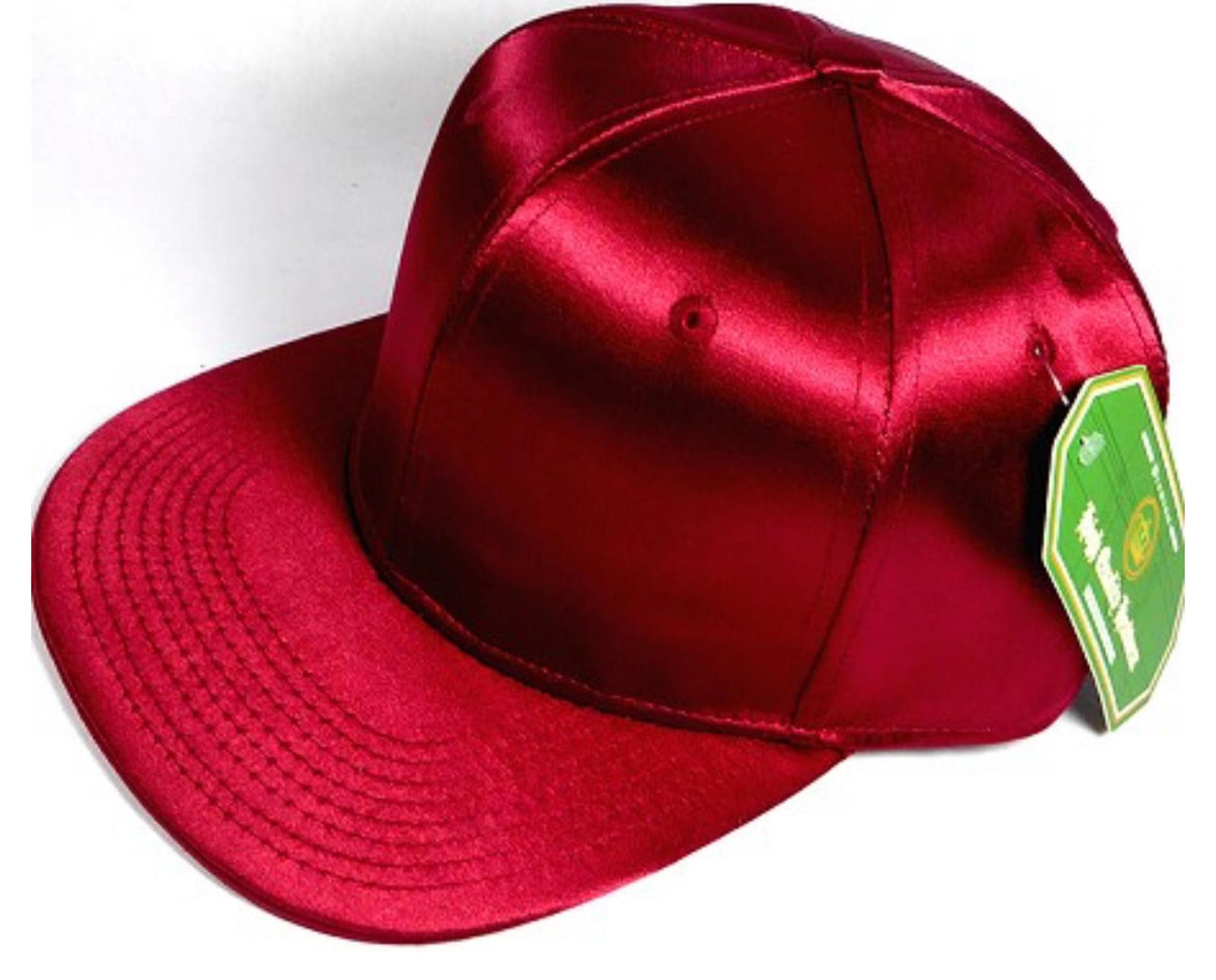 Other Faux Satin Silk Adult Flat Brim Snap Hat Size ONE SIZE - 3 Thumbnail
