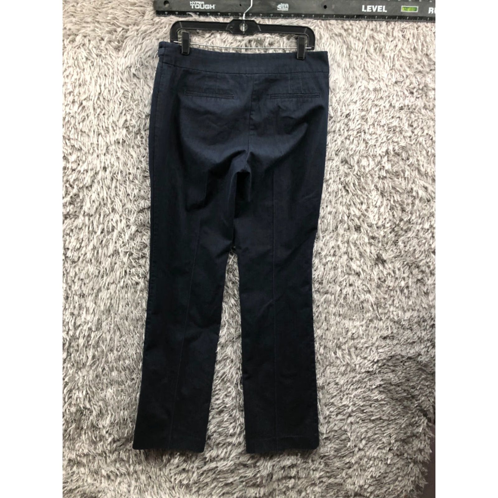 Vintage New York & Company Straight Pants Womens 8 Tall Mid Rise Dark Wash Blue Size 30" / US 8 / IT 44 - 5 Thumbnail