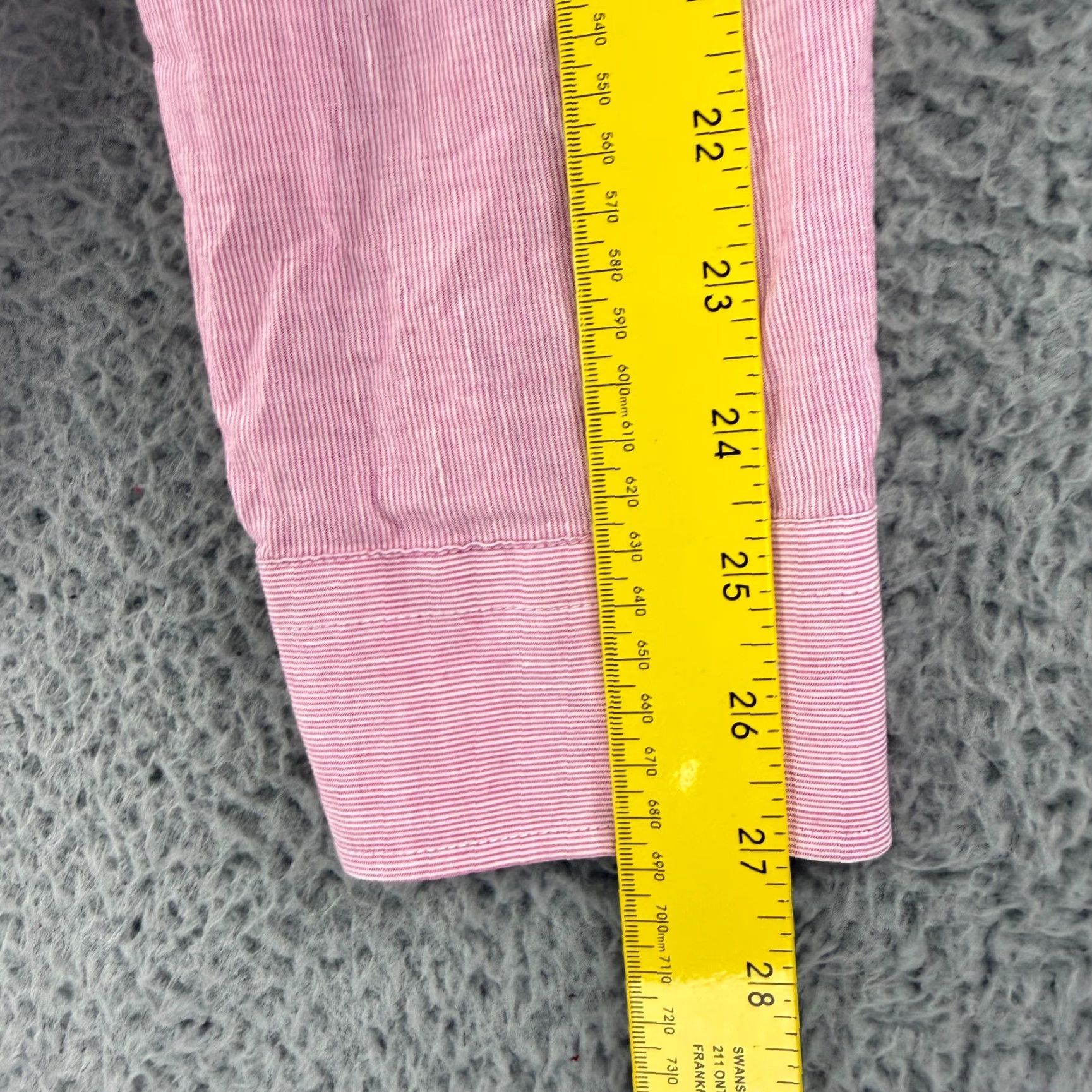 ELLIATT Piattelli Barneys New York Button-Up Shirt Mens Size XL Pink Cotton Linen LS Size US XL / EU 56 / 4 - 7 Thumbnail