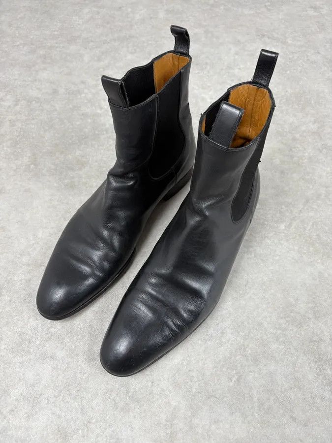 Gucci Gucci Black Leather Minimalist Premium Boots Size US 11 / EU 44 - 3 Thumbnail