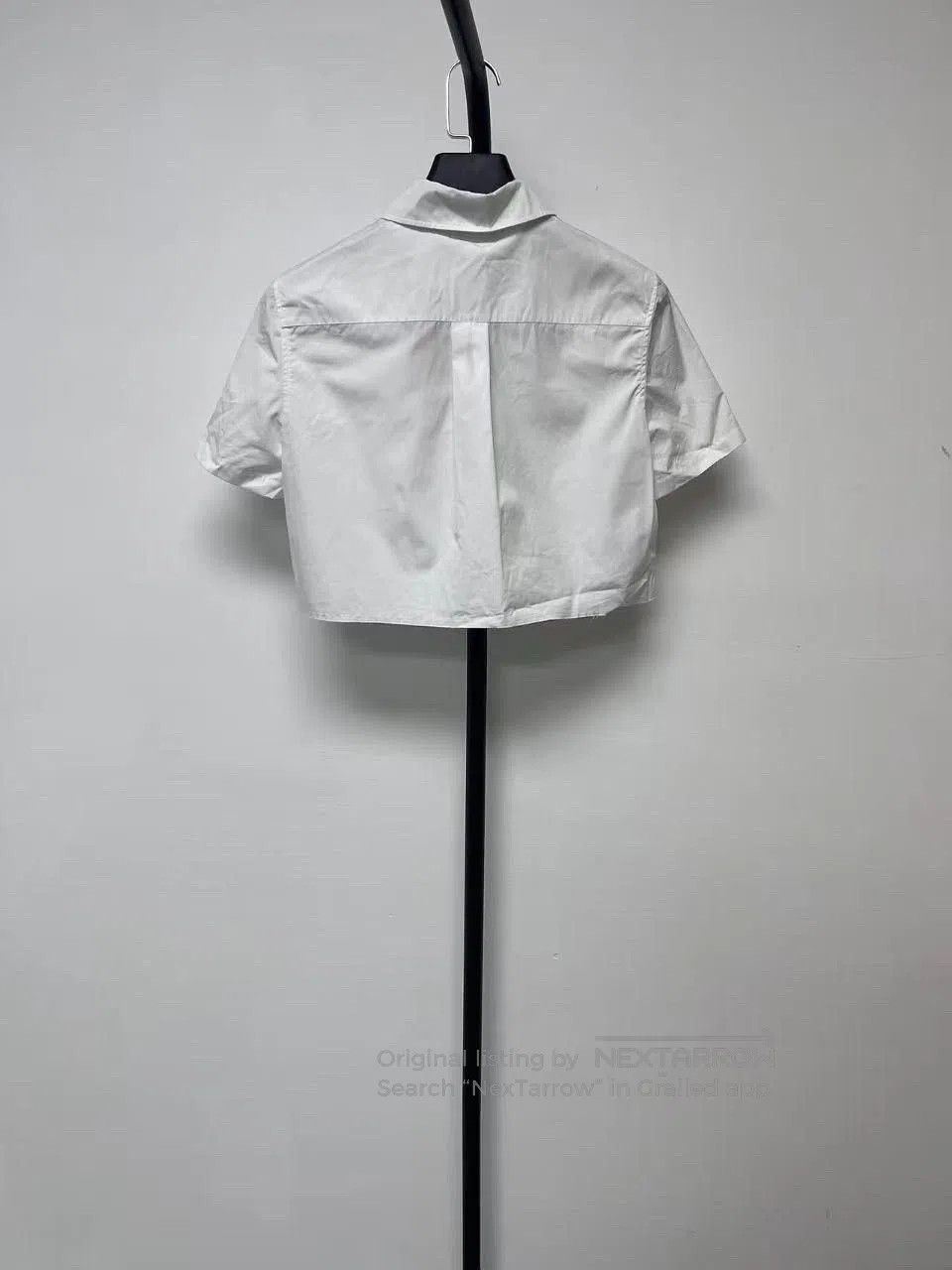 Miu Miu MIU MIU Logo Print Short-Sleeve Shirt. Size XS / US 0-2 / IT 36-38 - 2 Thumbnail