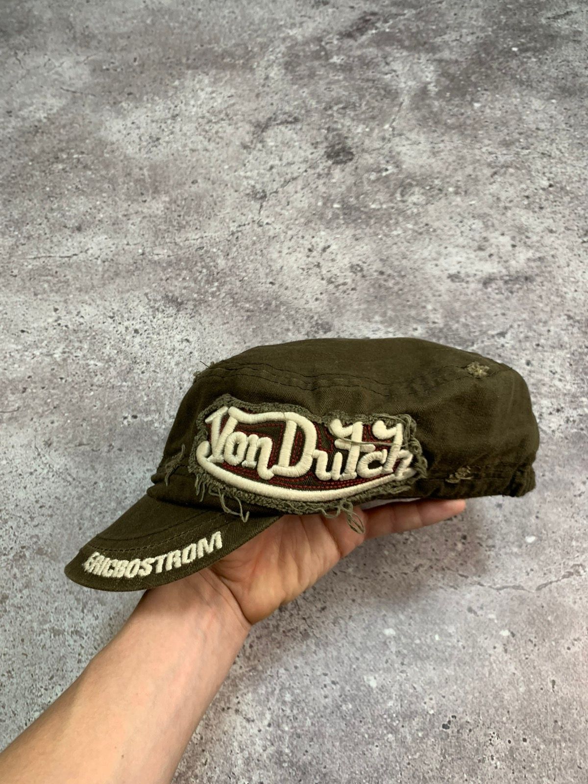 Pre-owned Vintage X Von Dutch Vintage Von Dutch Y2k Brown Cap Hat