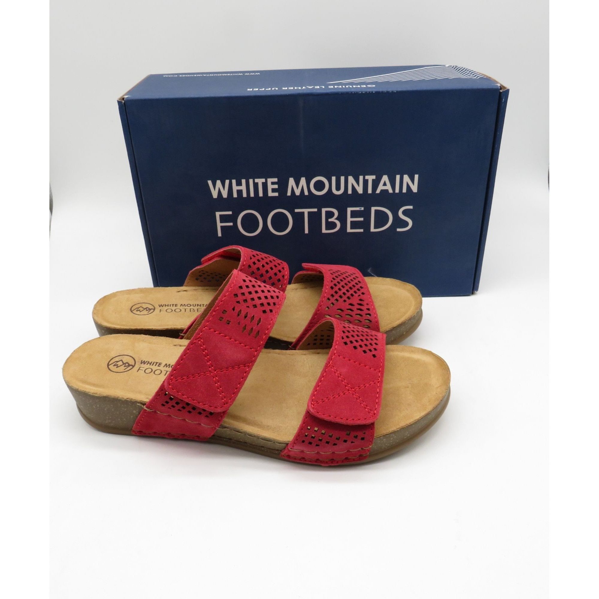 Other White Mountain Footbeds Ferula Red Suede Leather Sandals Siz Size US 10 / IT 40 - 1 Thumbnail
