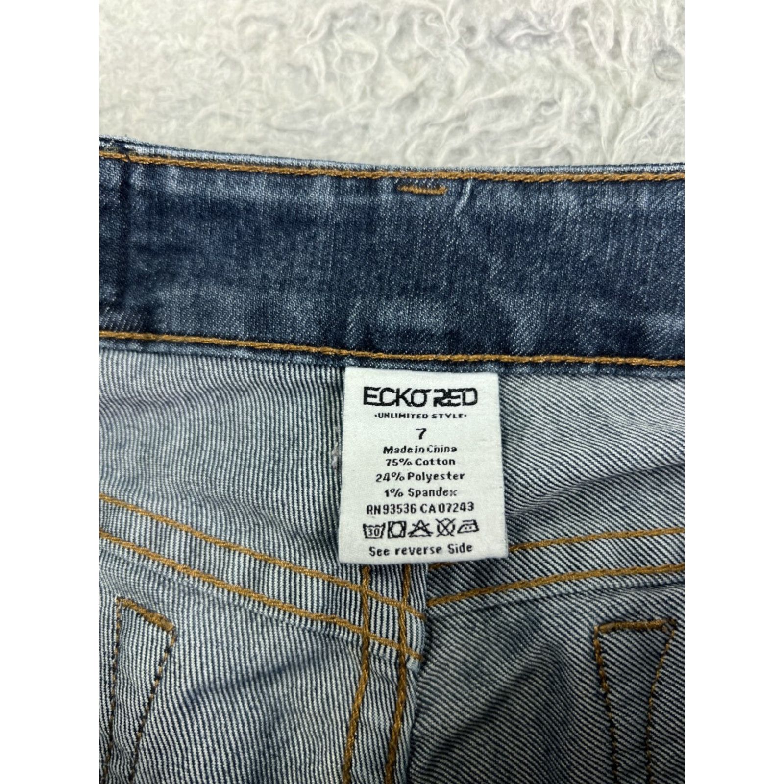 Ecko Unltd. Ecko Unltd Jeans Women Size 7 Skinny Low Rise Denim Medium Wash Blue Stretch 5-Pocket Womens Size 28" / US 6 / IT 42 - 6 Thumbnail