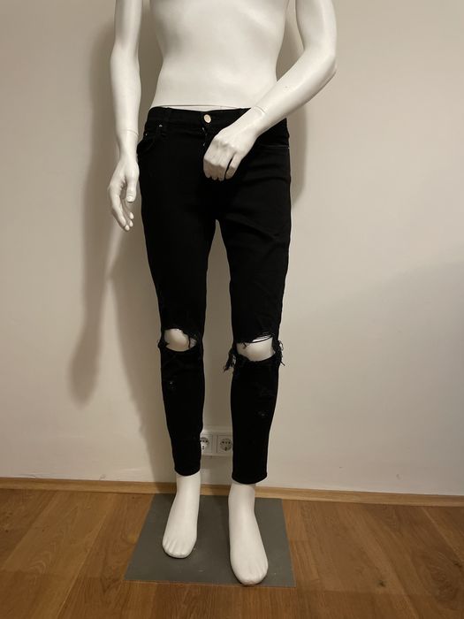 Amiri Super cheap 🦅 Amiri jeans distressed ripped black // size 30 ...