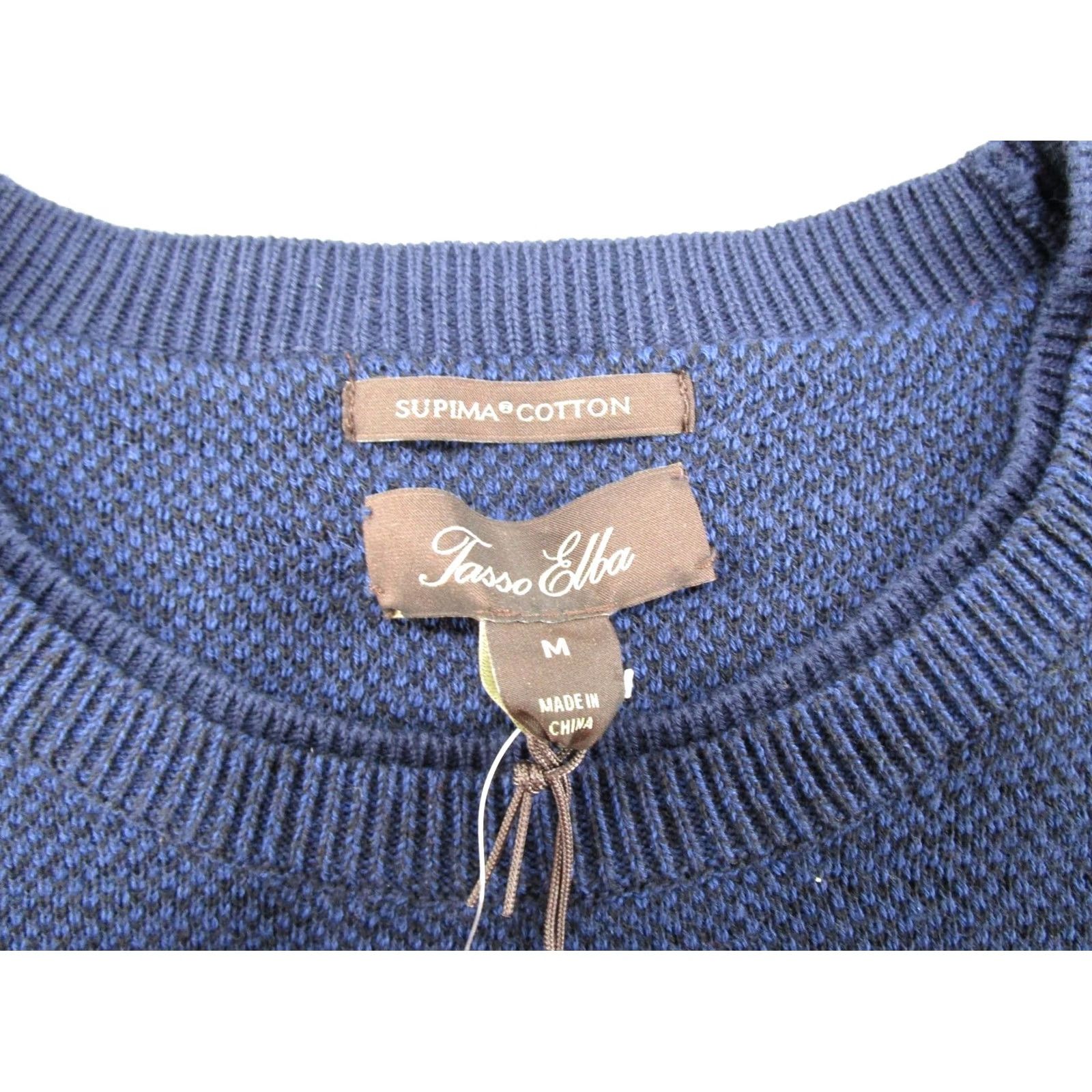 Tasso Elba Tasso Elba Sweater Men M Navy Blue Cotton Knit Crewneck Pullover Classic Preppy Size US M / EU 48-50 / 2 - 3 Thumbnail