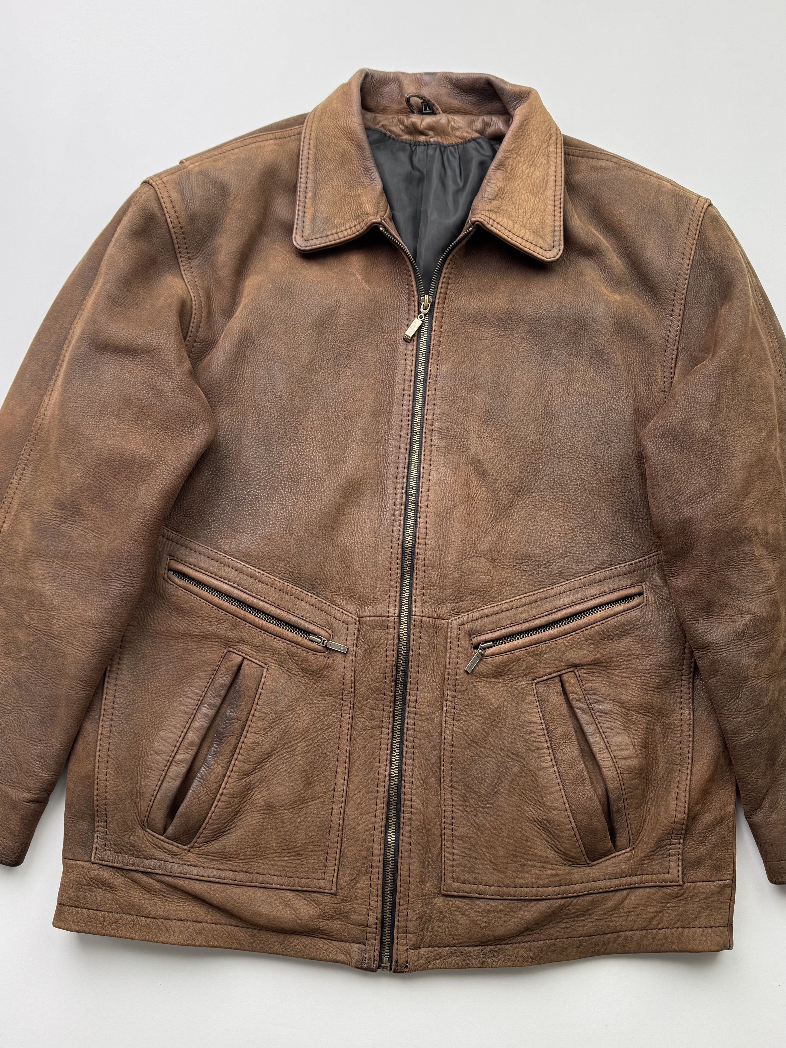 Vintage Vintage Leather Bomber Jacket B442(V173)E2 Size US M / EU 48-50 / 2 - 4 Thumbnail