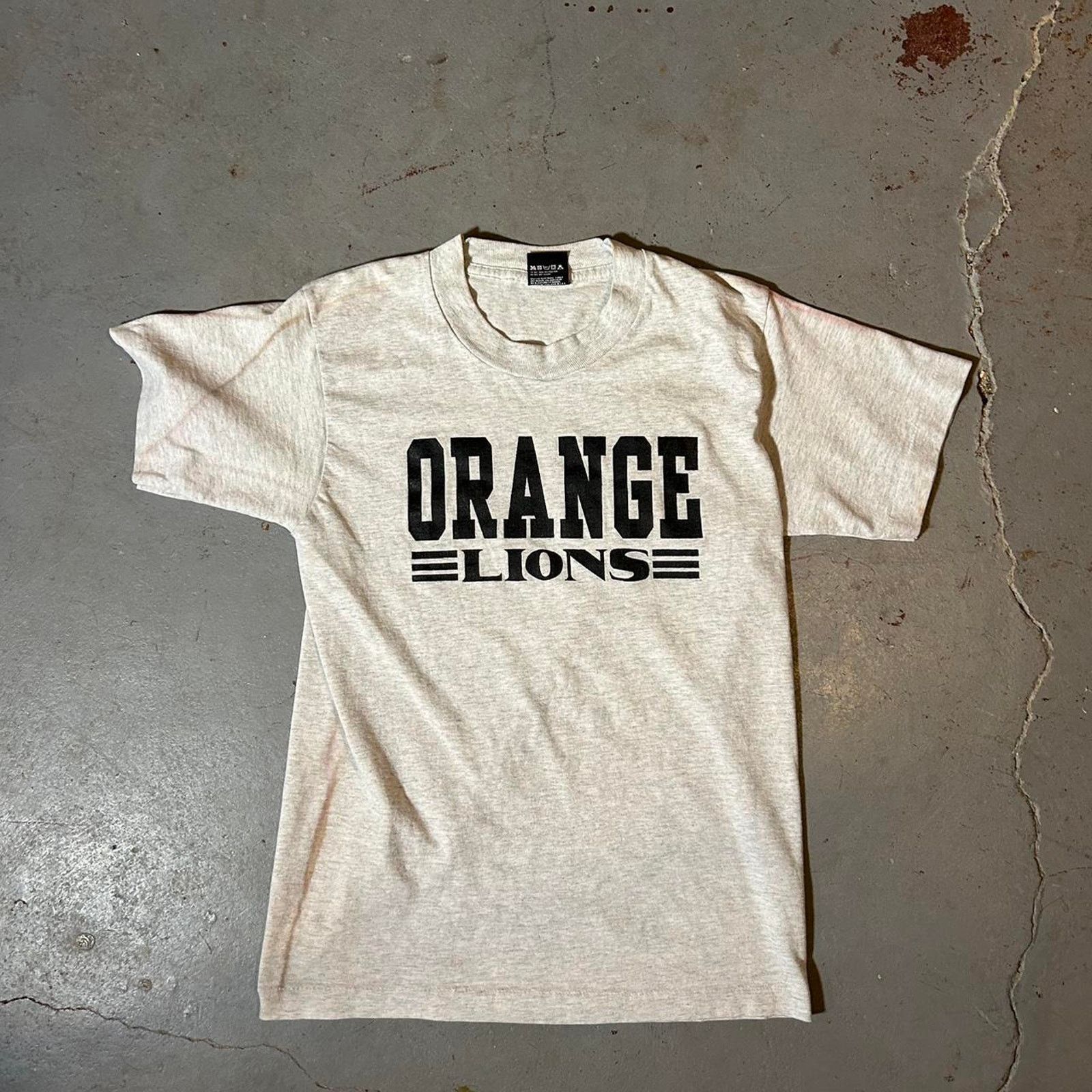 Hanes 90s grey orange tigers school tee shirt Size US M / EU 48-50 / 2 - 1 Thumbnail
