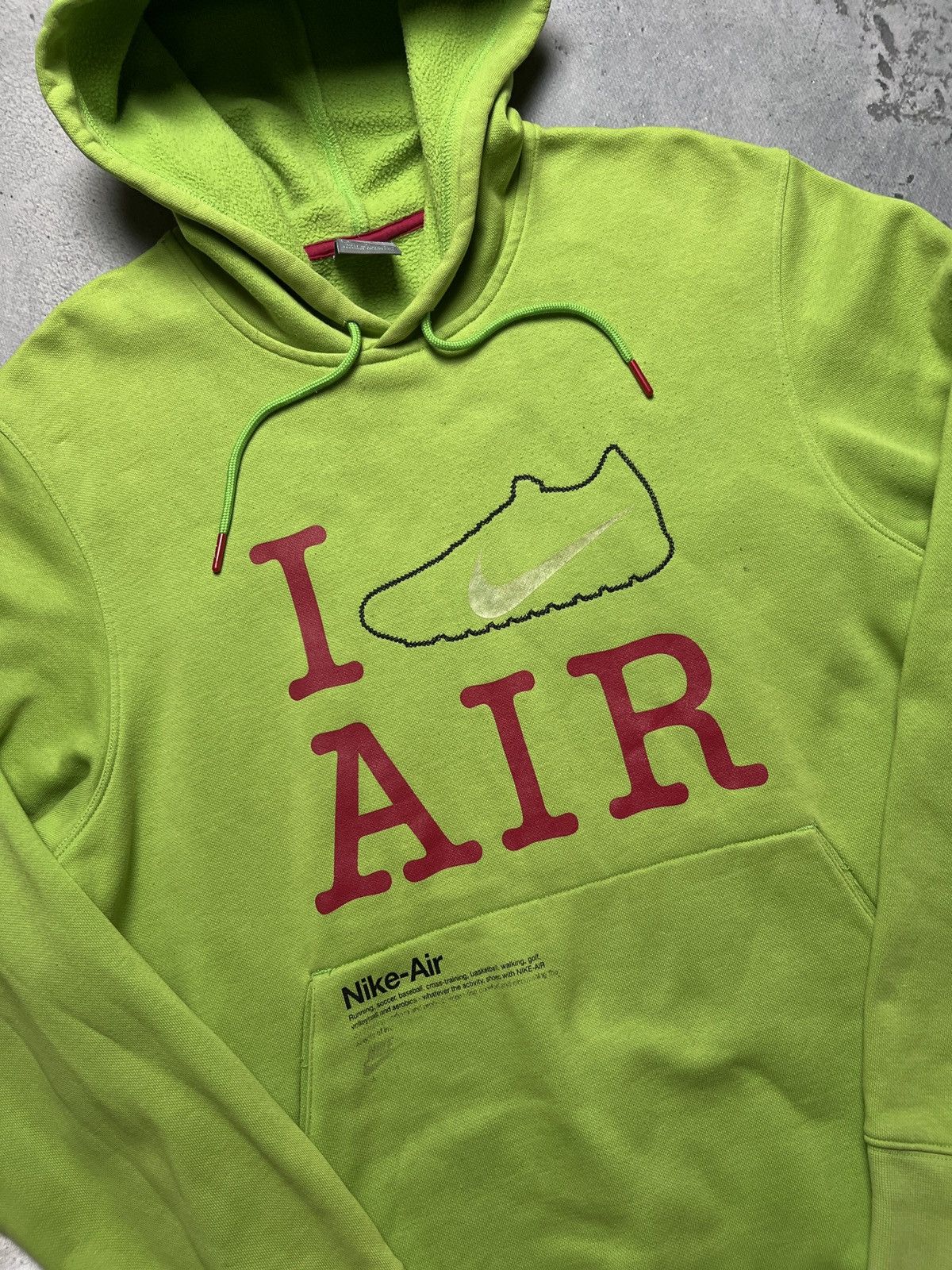 Nike Nike Vintage Celebration Of Air Neon Green Pullover Hoodie Size US M / EU 48-50 / 2 - 11 Thumbnail