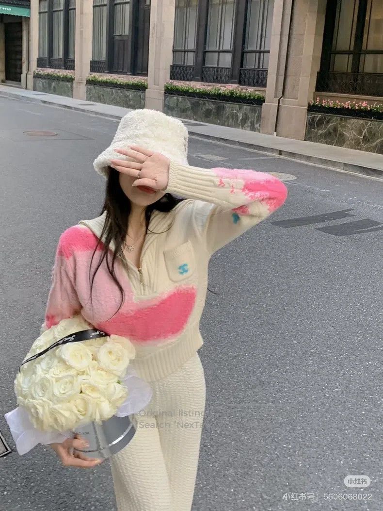 Chanel Chanel Ski series pink and white zipper sweater Size XXS / US 00 / IT 34 - 9 Thumbnail
