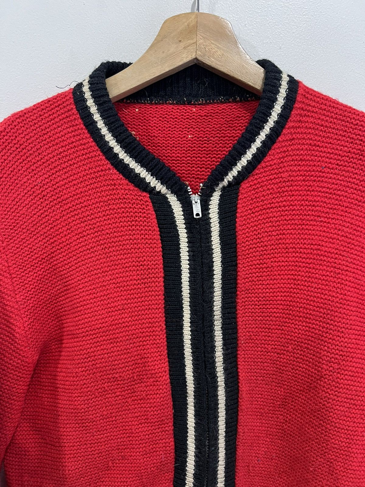 Vintage Vintage 1950s 60s Sweater Knit zip up cardigan orlon Size US M / EU 48-50 / 2 - 3 Thumbnail