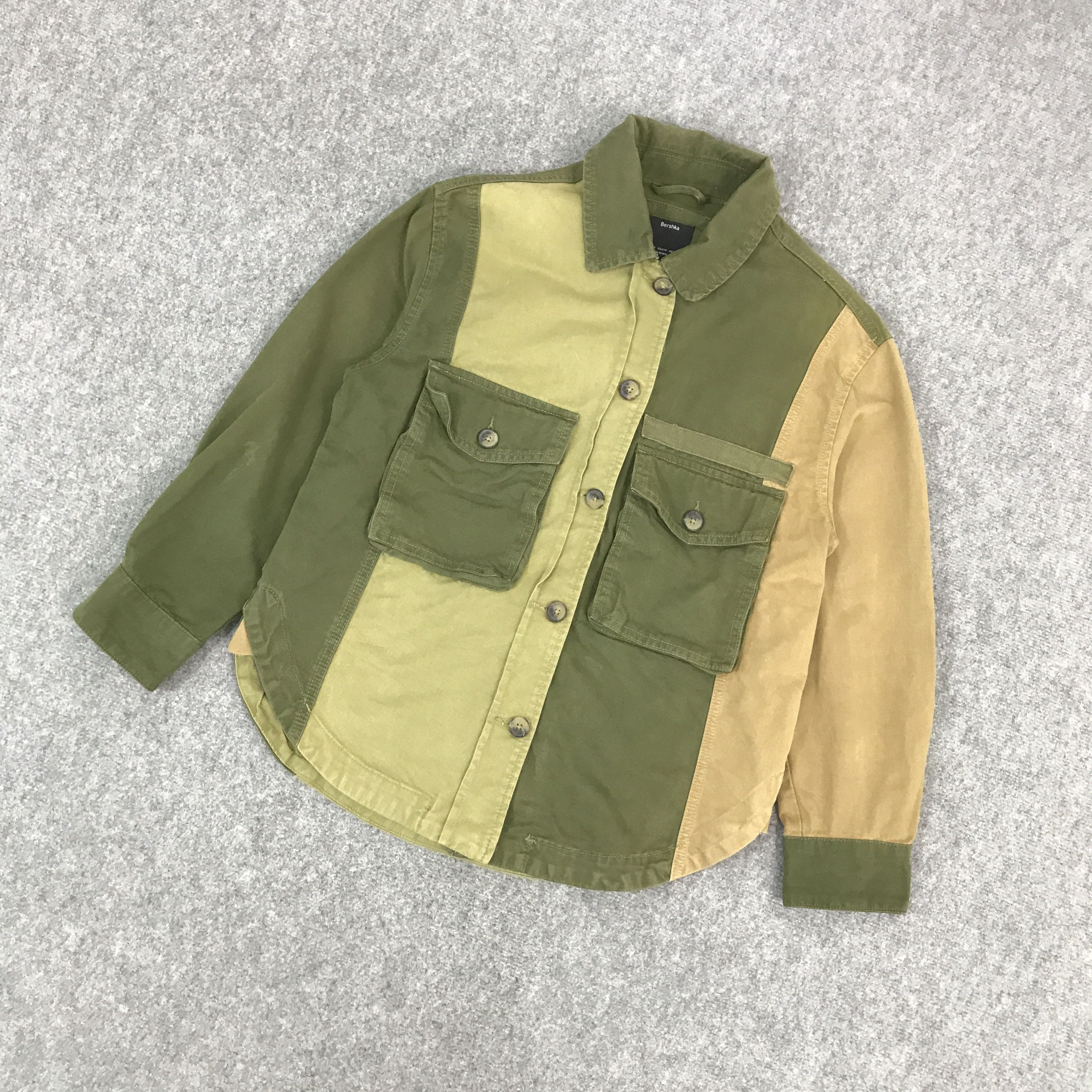 Bershka × Designer × Japanese Brand JAPAN BERSHKA PATCHWORK DESIGN BUTTON UP JACKET Size US M / EU 48-50 / 2 - 5 Thumbnail