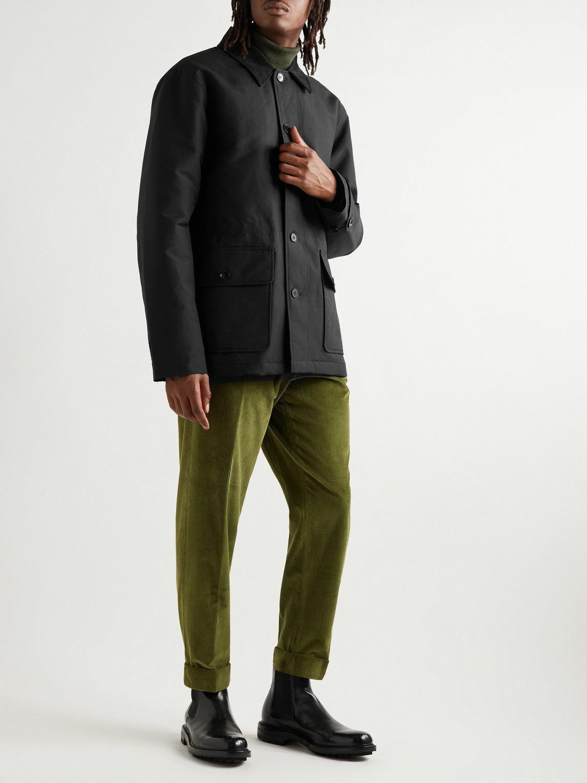 Officine Generale o1mle1025 Griffin Tech Cord Jacket in Black Size US XL / EU 56 / 4 - 2 Thumbnail