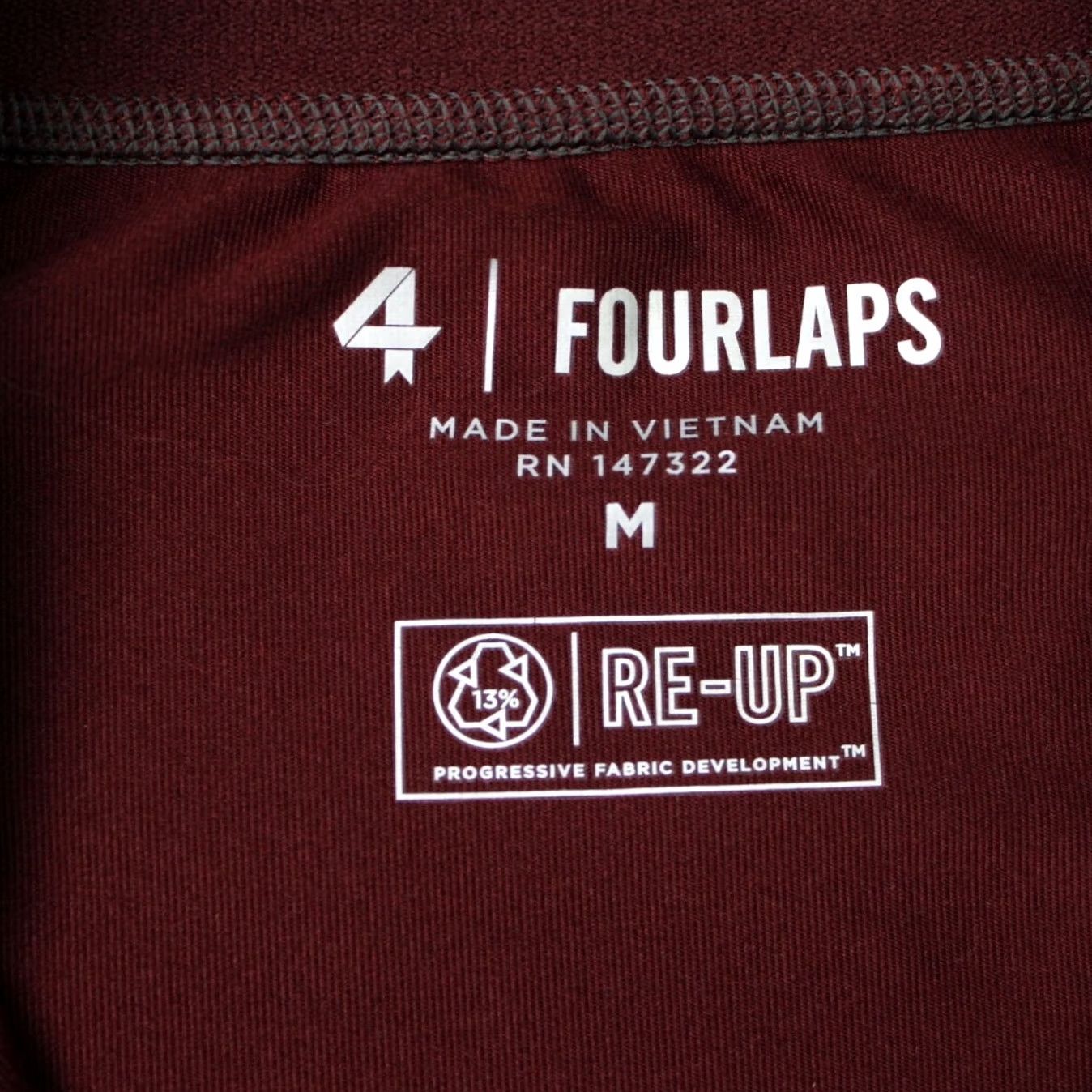 Vintage Fourlaps Mens Sweatshirt Red 1/4 Zip Long Sleeve Pullover Polyester Spandex Crew Neck L/S Size US M / EU 48-50 / 2 - 7 Thumbnail