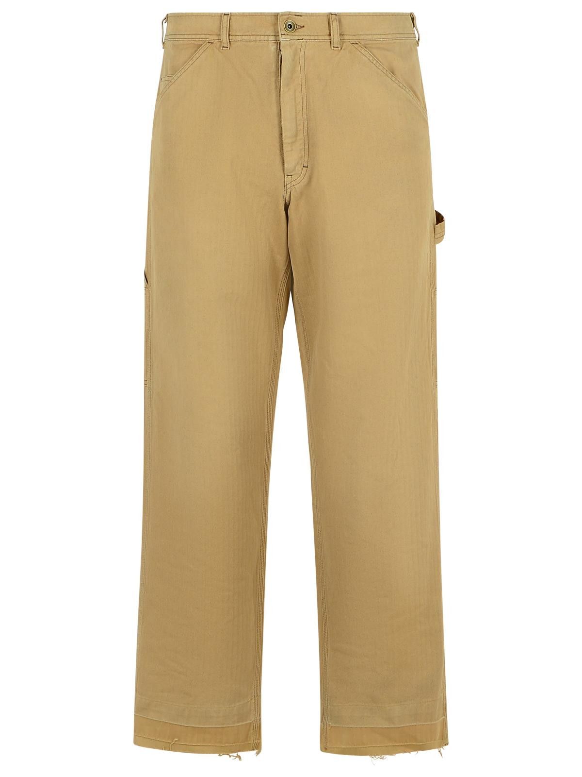 Maison Margiela MAISON MARGIELA Beige Cotton Pants Size US 30 / EU 46 - 1 Thumbnail