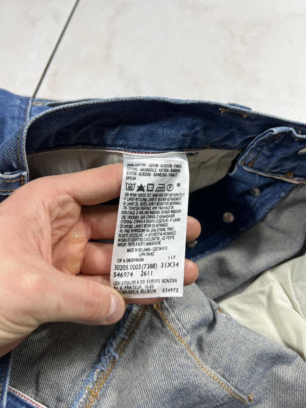 Levi's Vintage Levi’s engineered jeans y2k buckle back washed pants Size US 31 - 22 Thumbnail