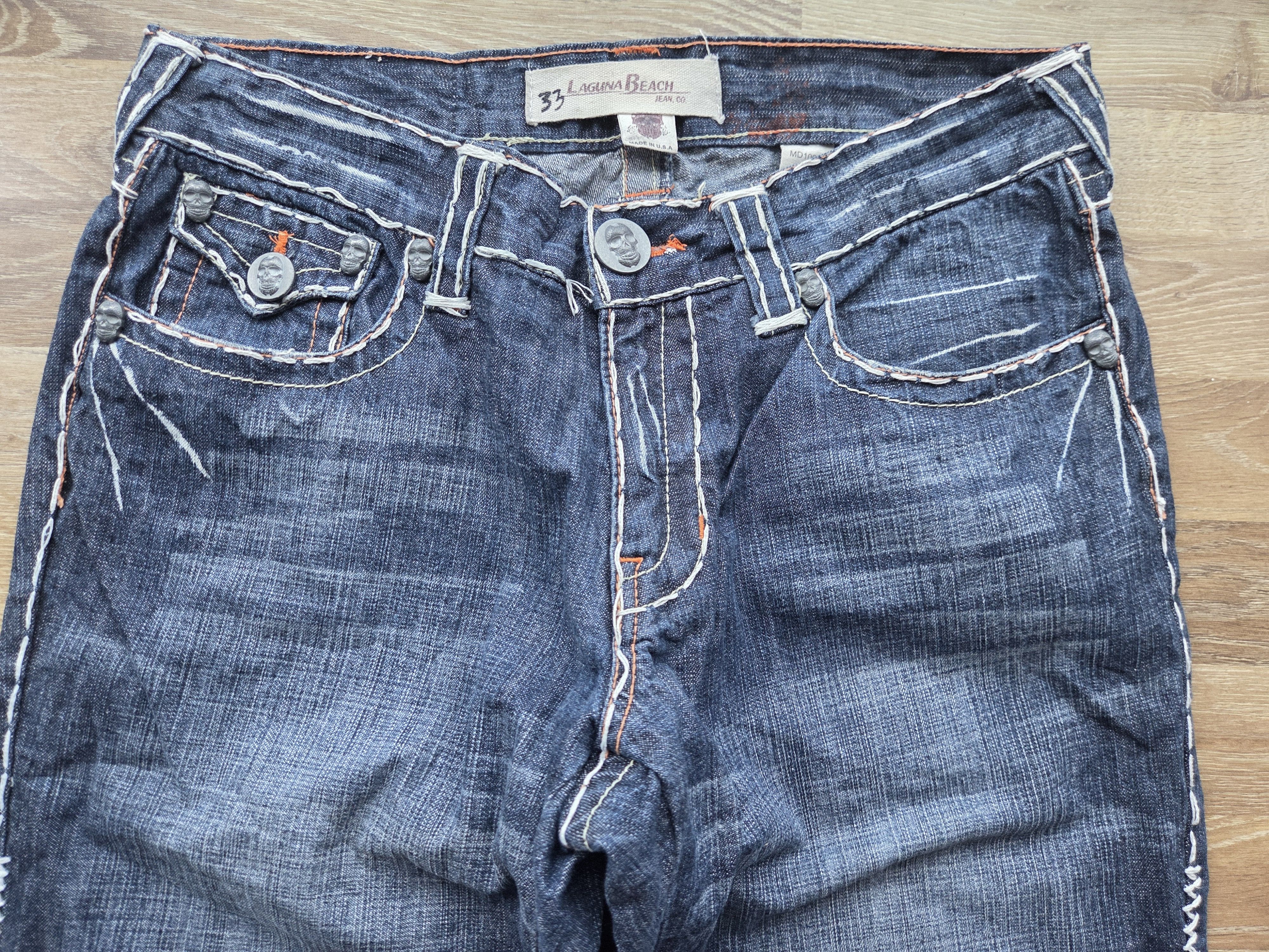 Vintage Vintage Laguna Beach Co USA Ripped Denim Jeans True Religion Size US 34 / EU 50 - 3 Thumbnail