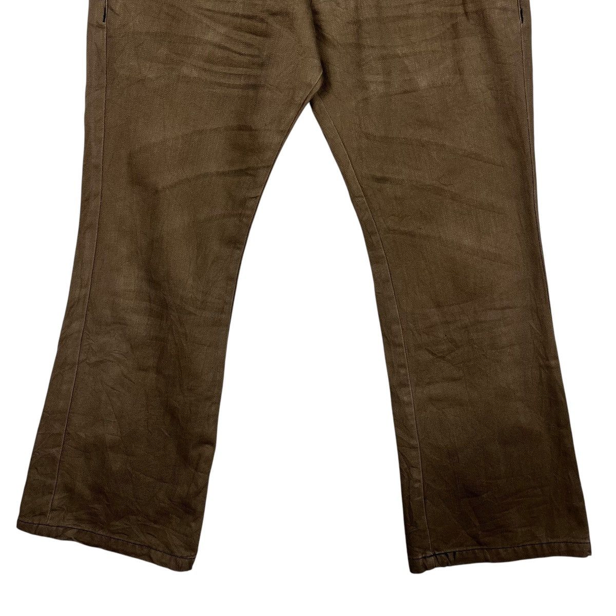 Japanese Brand Vintage Blobo By Blue Double Waist Flare Pants Size 33" - 3 Thumbnail