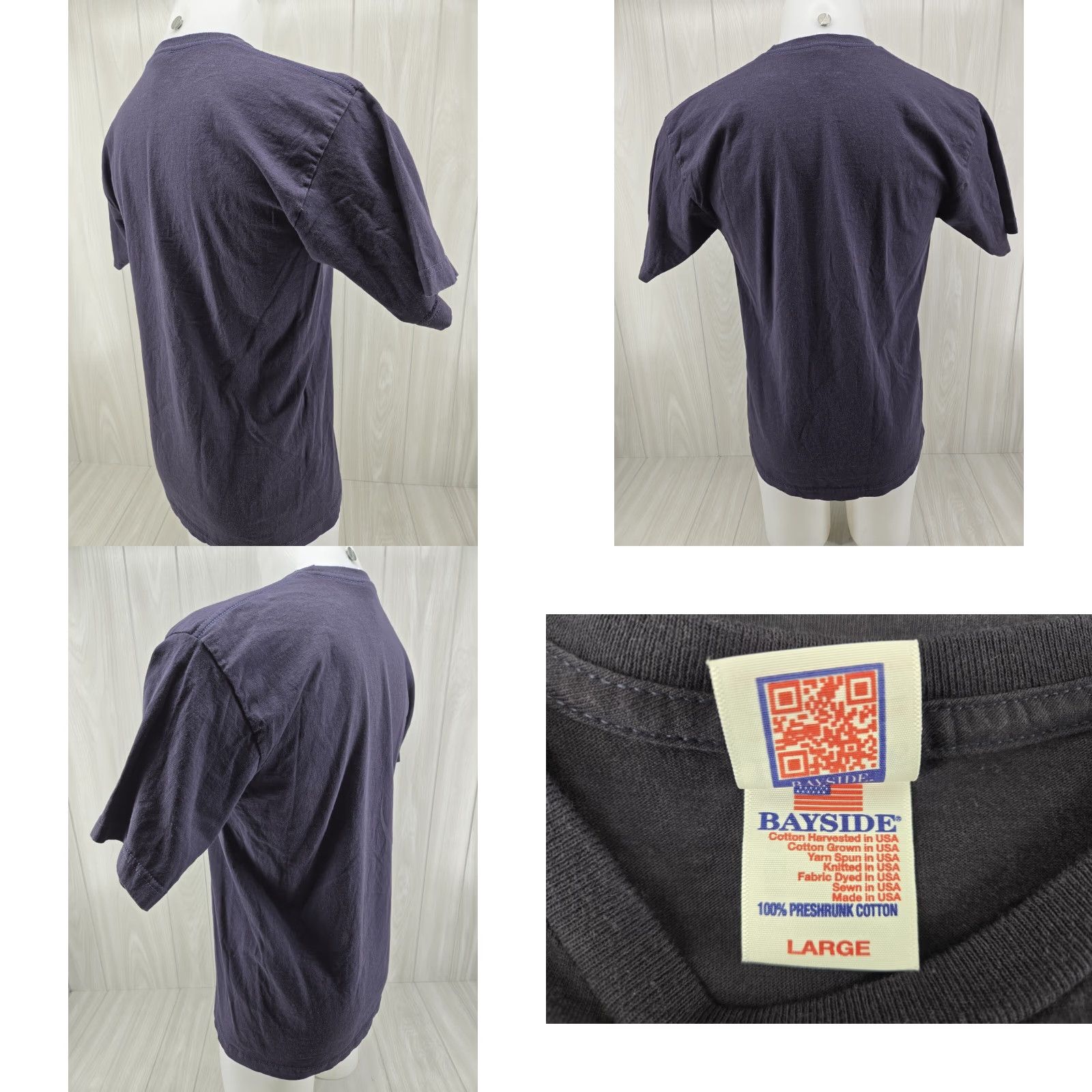 Vintage USW United Steelworkers Labor Union District 9 T Shirt Large Blue Men Shirt, Short Sleeve Crew Neck Cotton Bayside, Union Graphic, 80s? Size US L / EU 52-54 / 3 - 8 Thumbnail