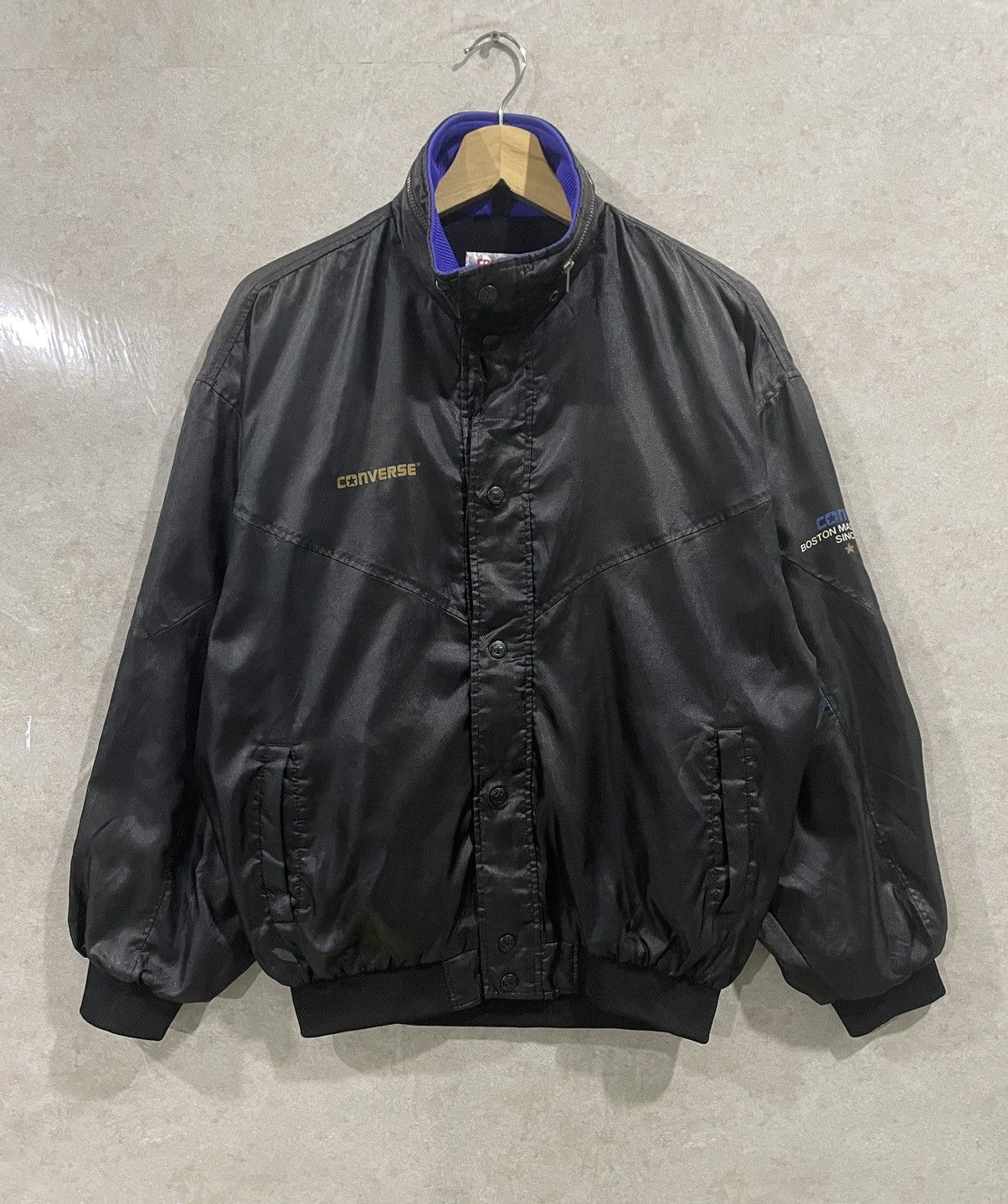 image of Vintage Converse Bike Light Jacket in Black, Men's (Size Large)