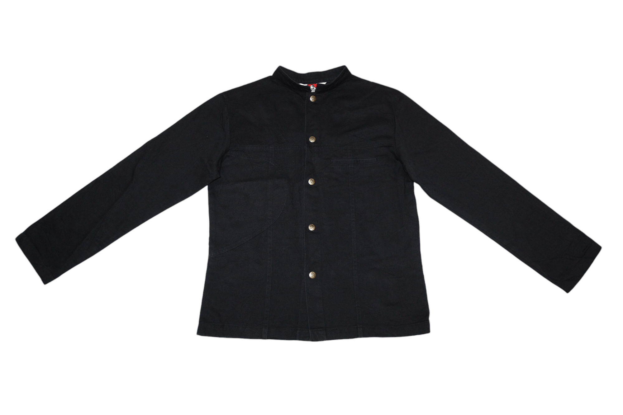 Ben Davis Ben Davis Loose Fit Grandad-collar Snap-button denim shirt Size US S / EU 44-46 / 1 - 8 Thumbnail