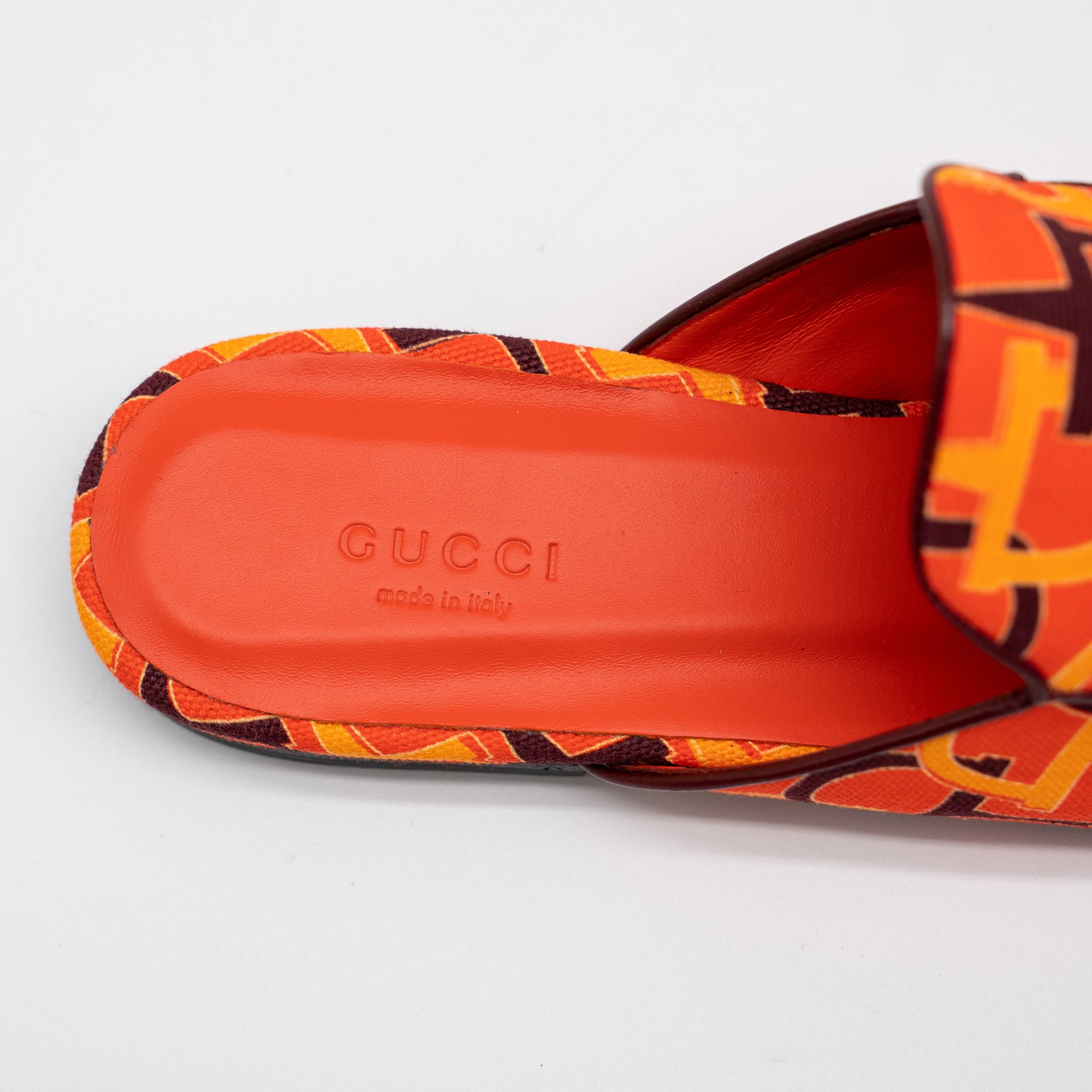 Gucci Gucci Princetown Horsebit Print Orange Mules Slip On Size US 9.5 / IT 39.5 - 10 Thumbnail