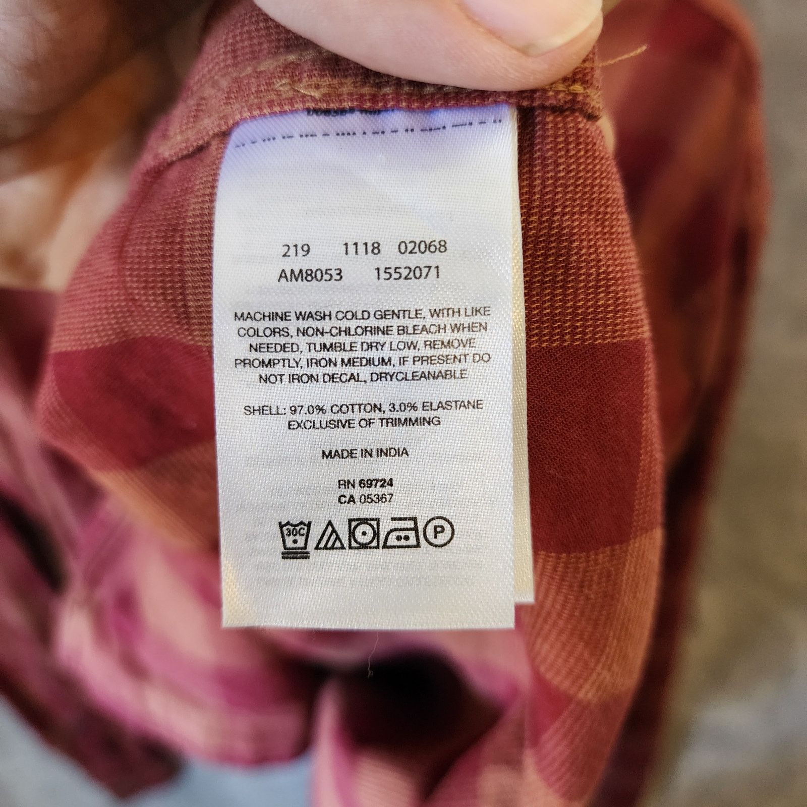 Columbia Columbia Men's XL Red Plaid Long Sleeve Shirt India Size US XL / EU 56 / 4 - 8 Thumbnail