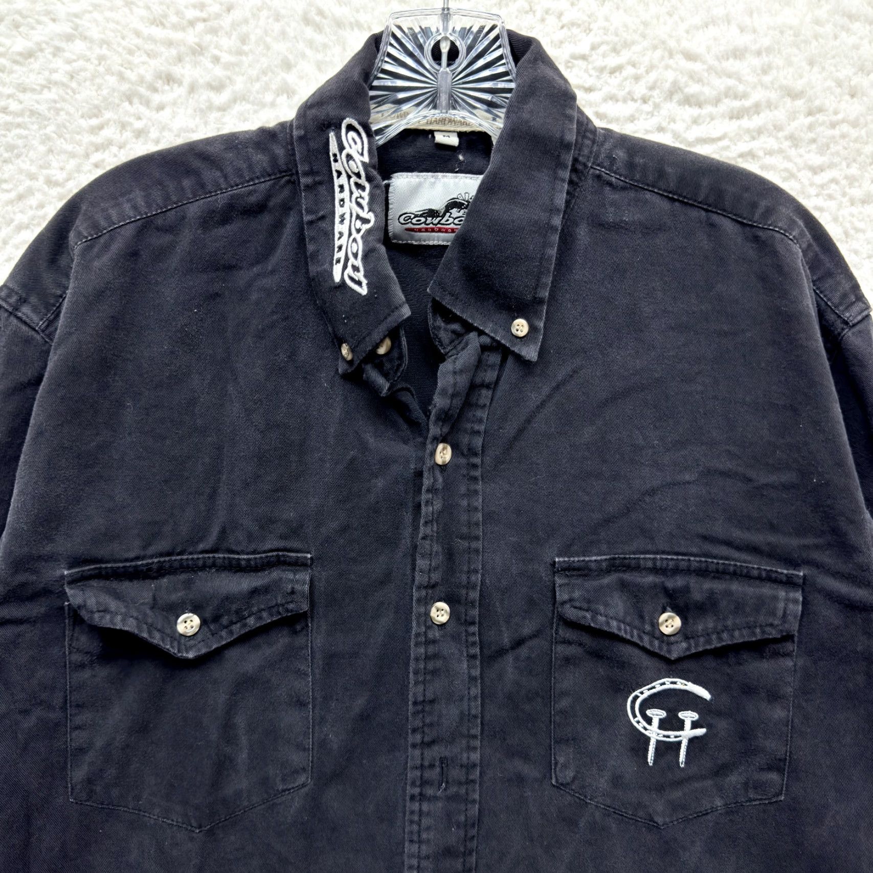 Vintage VINTAGE Cowboy Hardware Button Down Shirt Mens Black Western Rodeo Long Sleeve Medium Size US M / EU 48-50 / 2 - 3 Thumbnail