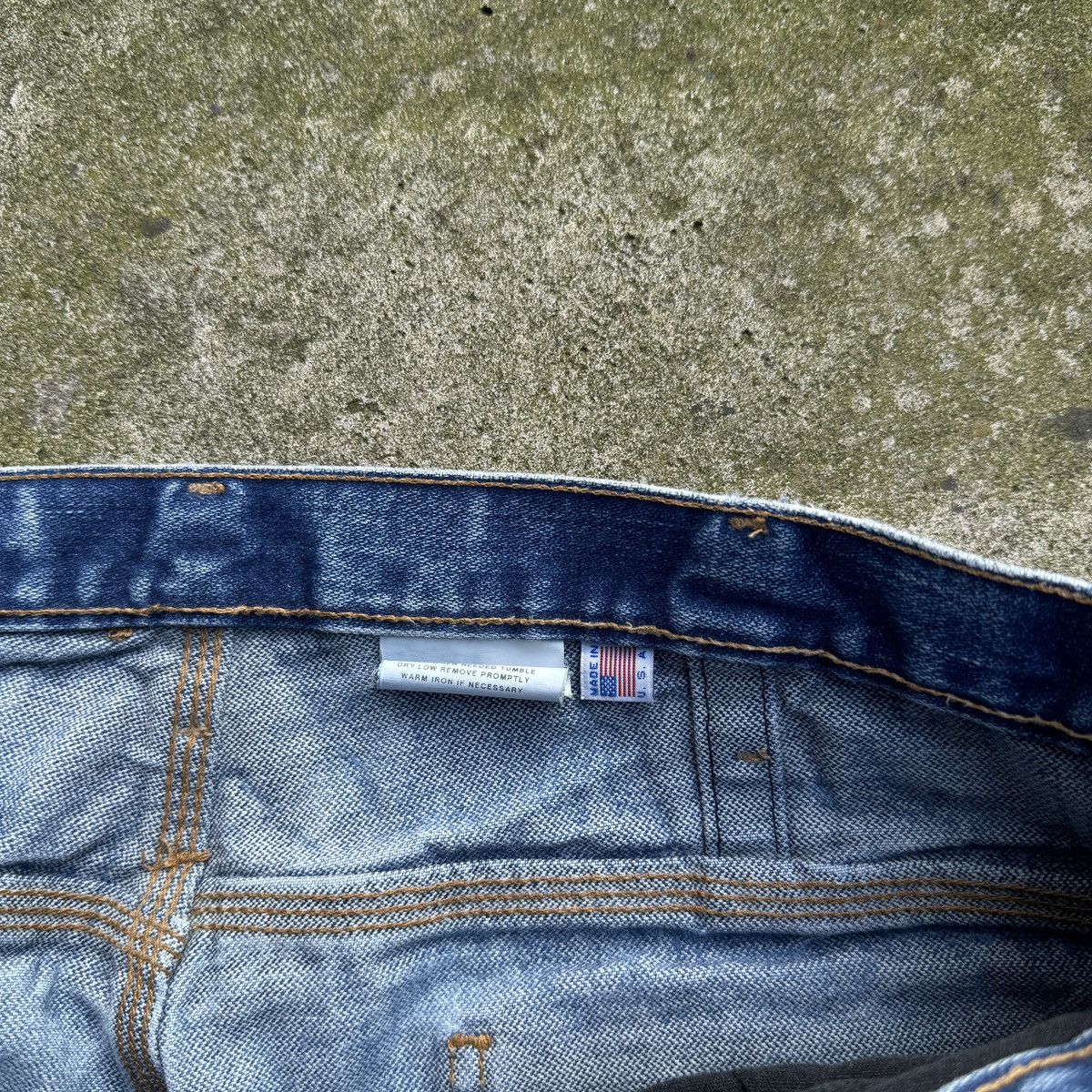 Vintage 90s Faded Thrashed Distressed Workwear Jeans ERD Grunge Size US 34 / EU 50 - 8 Thumbnail