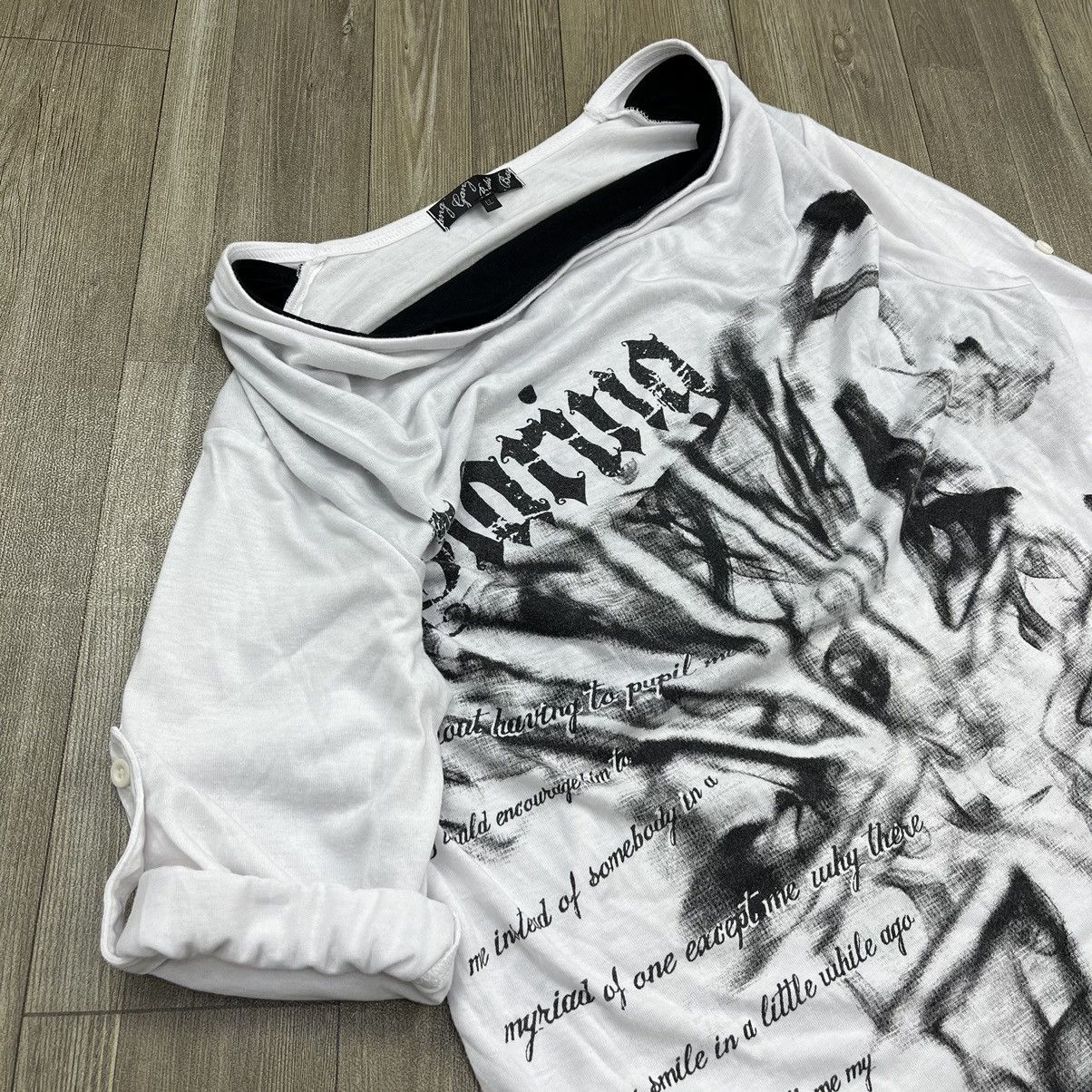 If Six Was Nine × Japanese Brand × Le Grande Bleu (L.G.B.) Y2K GangBster Poem Gothic Punk Style LongSleeve Ifsixwasnine Size US L / EU 52-54 / 3 - 8 Thumbnail