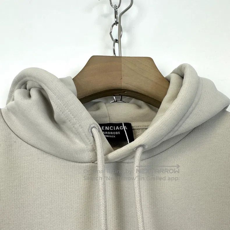 Balenciaga Balenciaga Gray and white letter logo hooded hoodie Size US S / EU 44-46 / 1 - 3 Thumbnail