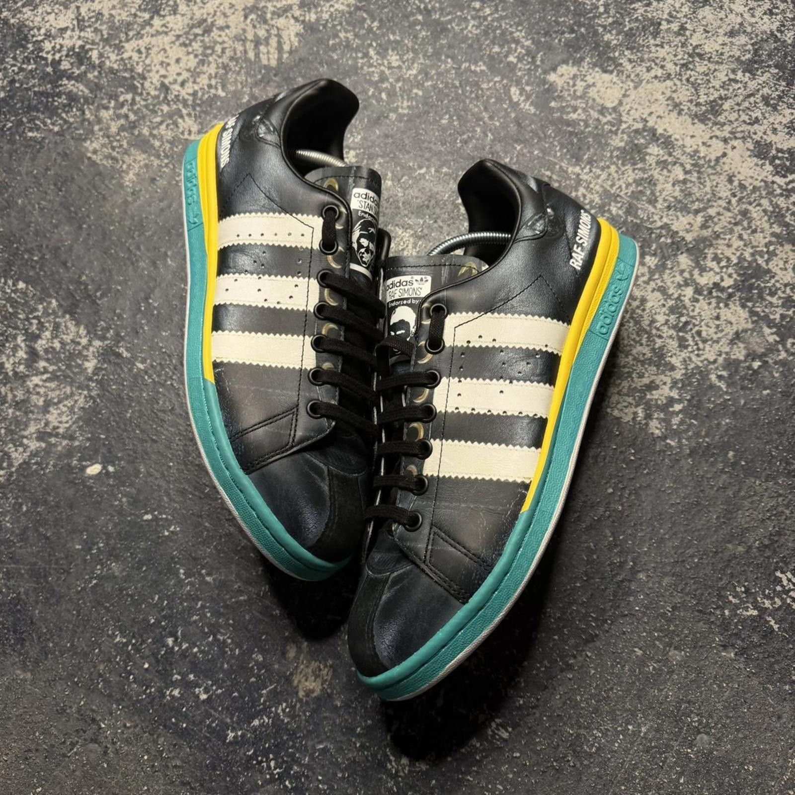 Adidas  Raf Simons Raf Simons Samba Stan Smith Trompe L'oeil Leather  Sneakers | Grailed