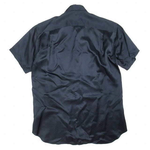 Comme des Garcons SHIRT Shirt short sleeve Rayon satin glossy blouse Polka dot Navy Size US S / EU 44-46 / 1 - 2 Thumbnail