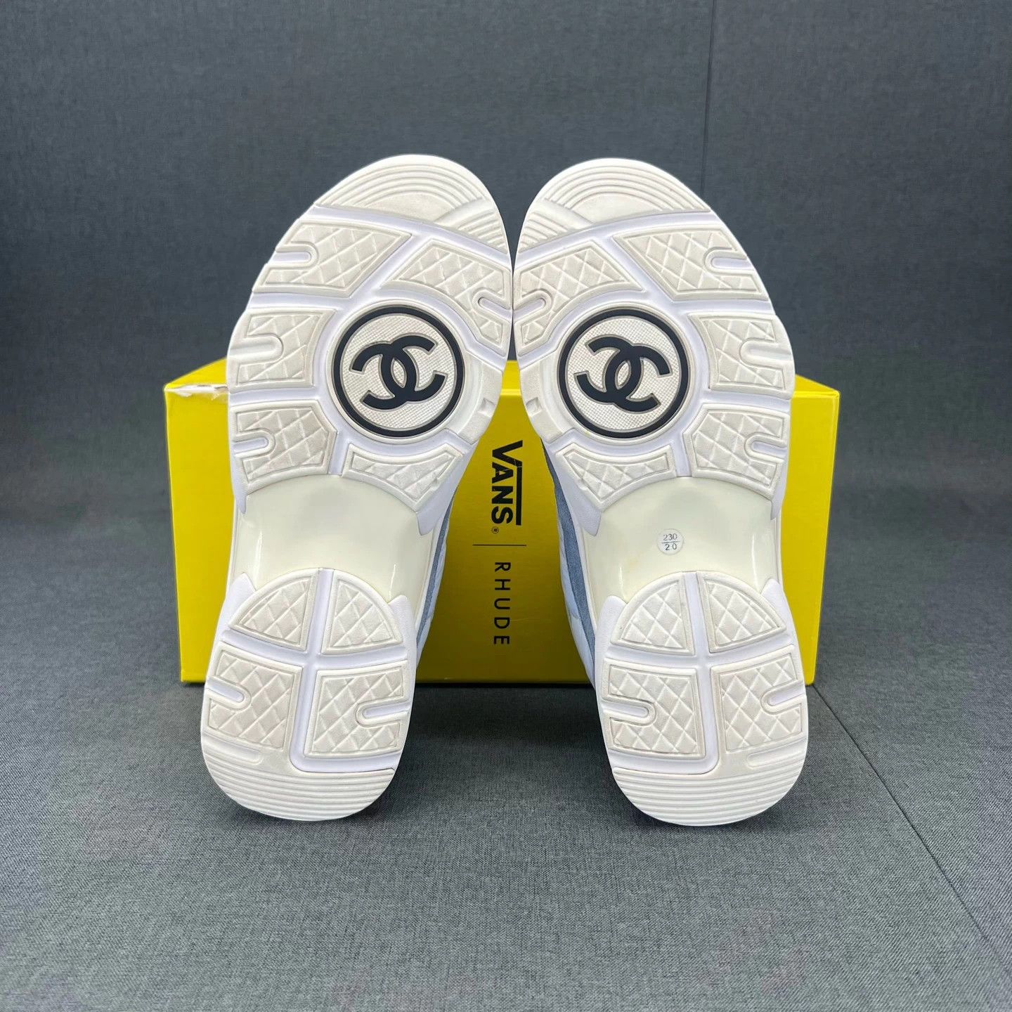 Chanel Chanel Double C White & Blue Sneakers 36.5 99 New Size US 5.5 / IT 35.5 - 5 Thumbnail