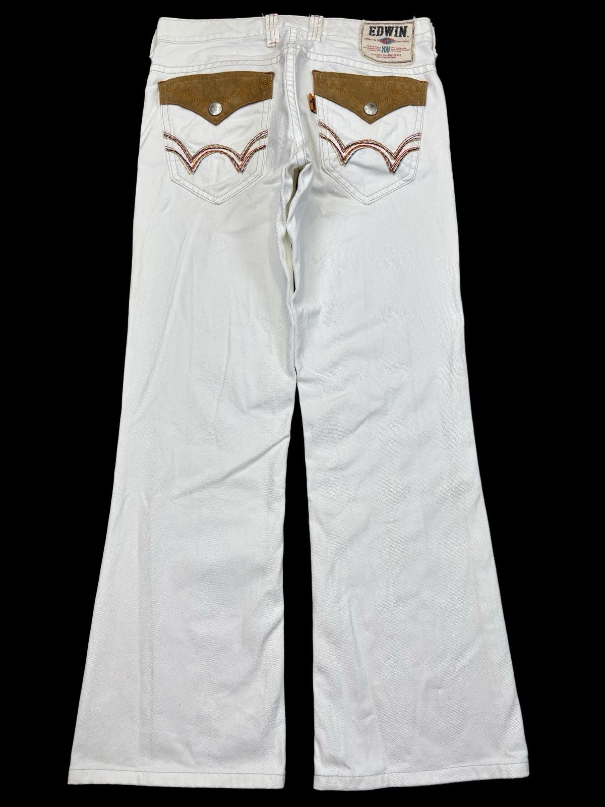 Edwin 💥Flare💥Edwin Navajo Style White Flare Denim F958 Size US 34 / EU 50 - 2 Thumbnail