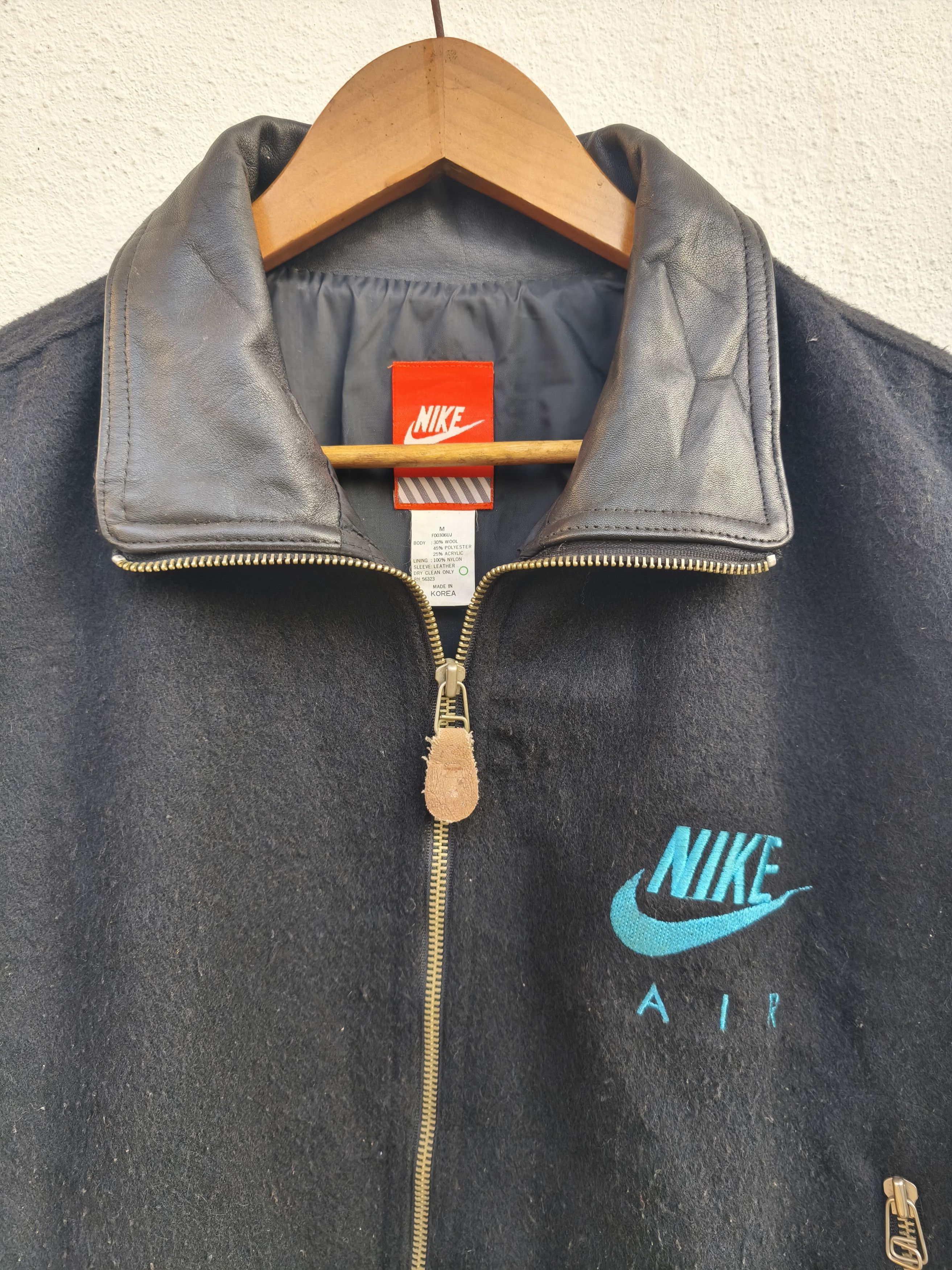Nike Vintage Nike Jacket Varsity Leather Wool Nike Air Letterman Size US M / EU 48-50 / 2 - 9 Thumbnail