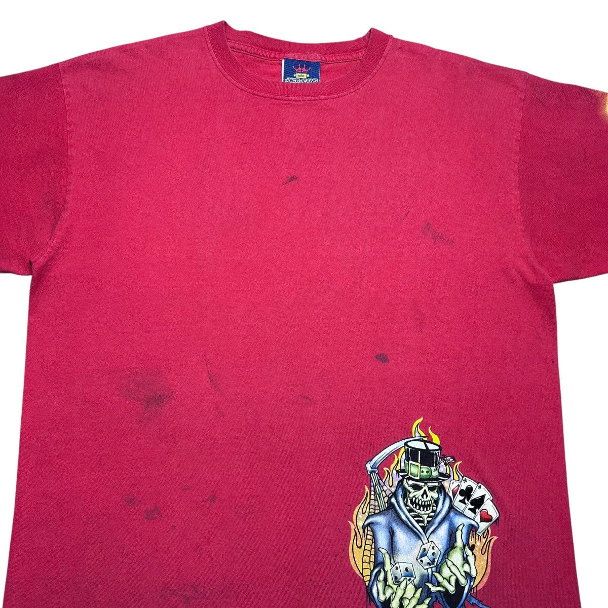JNCO Vintage 2000s JNCO Jeans Grim Reaper Cards & Dice T-Shirt Size US XL / EU 56 / 4 - 4 Thumbnail