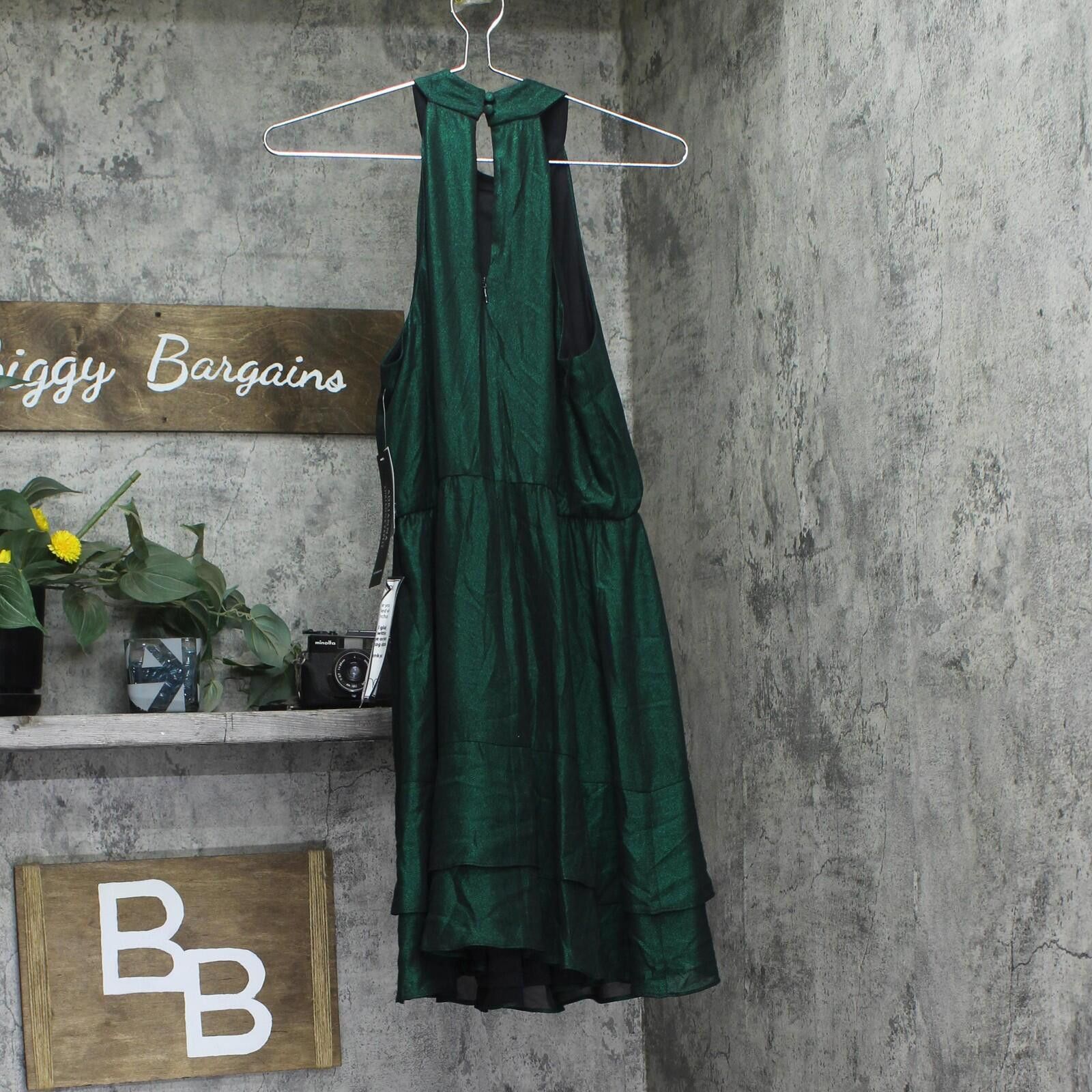 Other Adrianna Papell Halter Dress Ad3d105594 Emerald Green 4 Size S / US 4 / IT 40 - 2 Thumbnail
