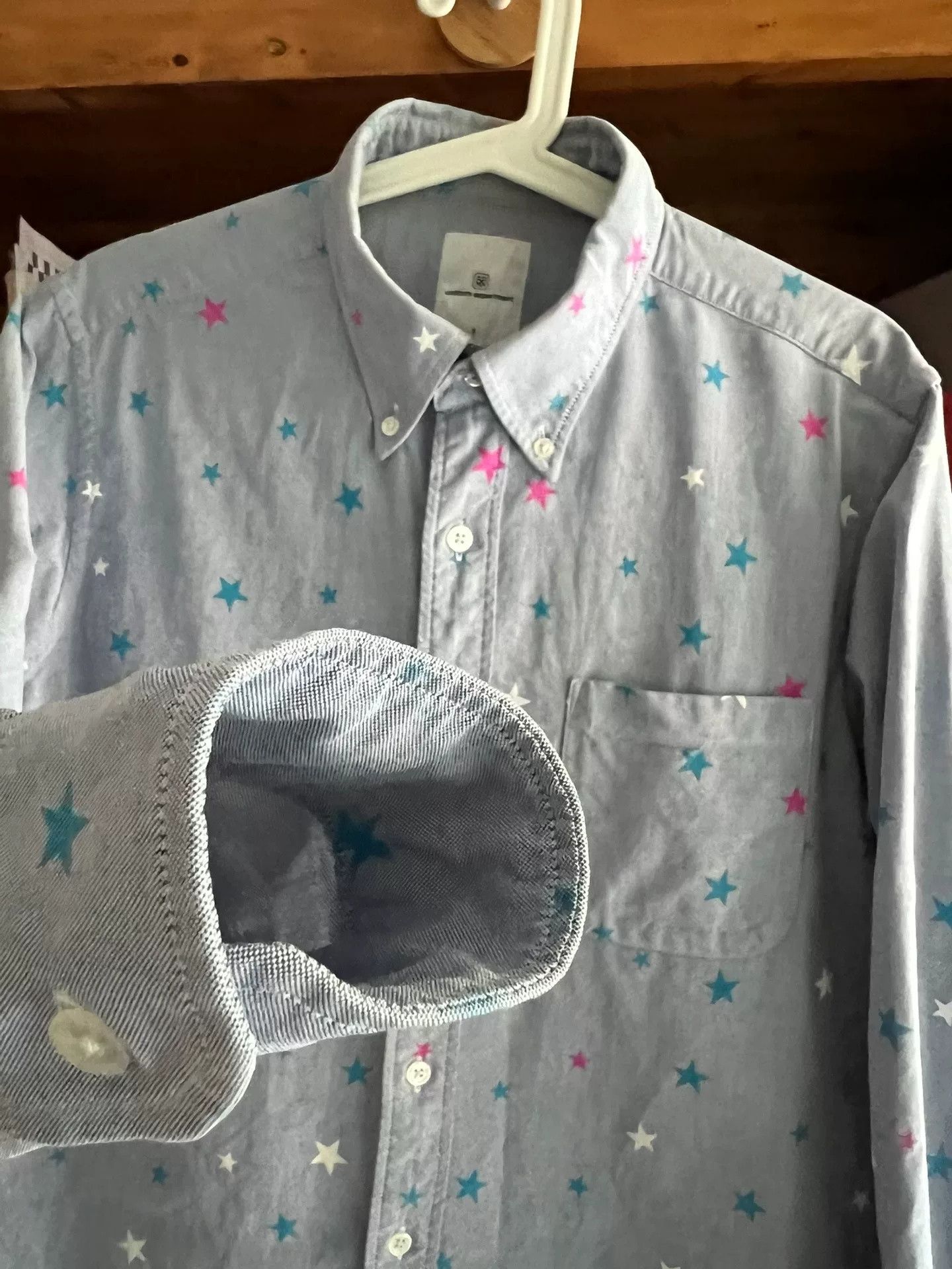 Sophnet. Sophnet Gray Star Cotton Shirt Size US L / EU 52-54 / 3 - 4 Thumbnail