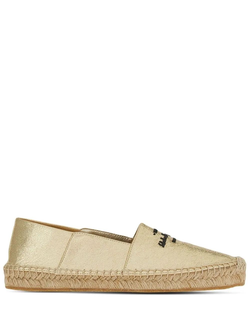 Salvatore Ferragamo o1y0426 Logo Espadrilles in Gold Size US 5.5 / IT 35.5 - 1 Thumbnail