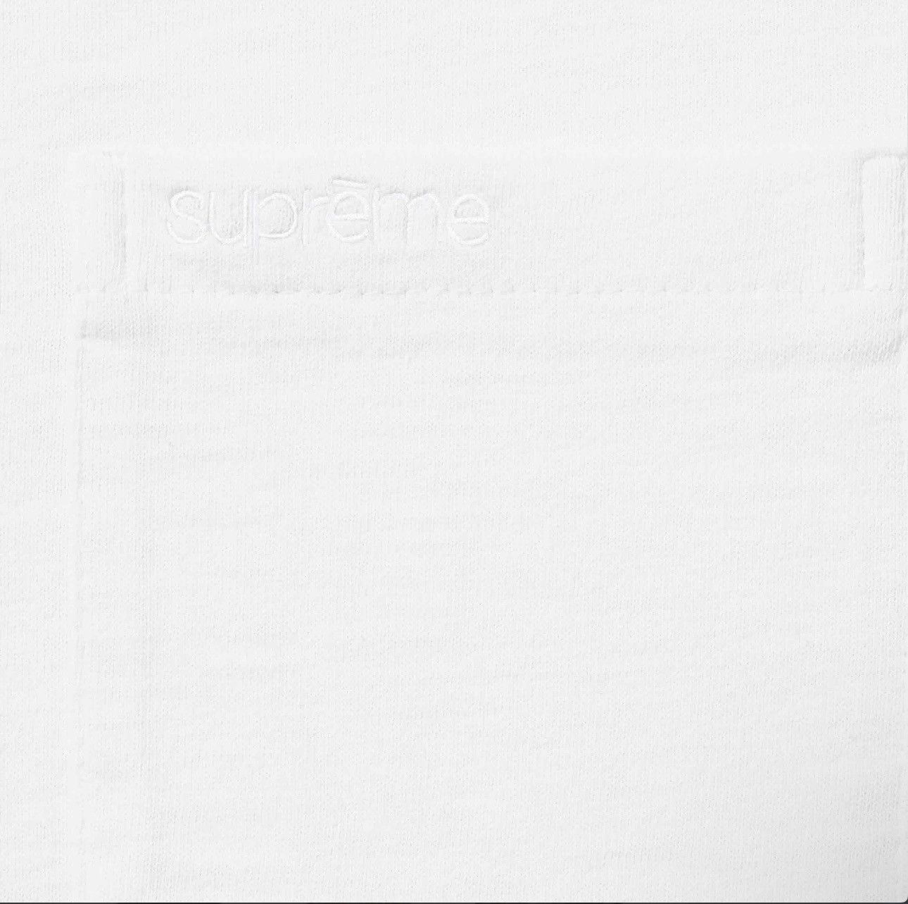 Supreme Supreme S/S Pocket Tee White SS25 Size US L / EU 52-54 / 3 - 2 Thumbnail