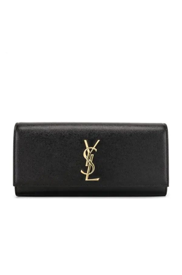 Saint Laurent Paris o1s1wg110125 326079 Size: OS / Kate Leather Clutch in Black Size ONE SIZE - 3 Thumbnail