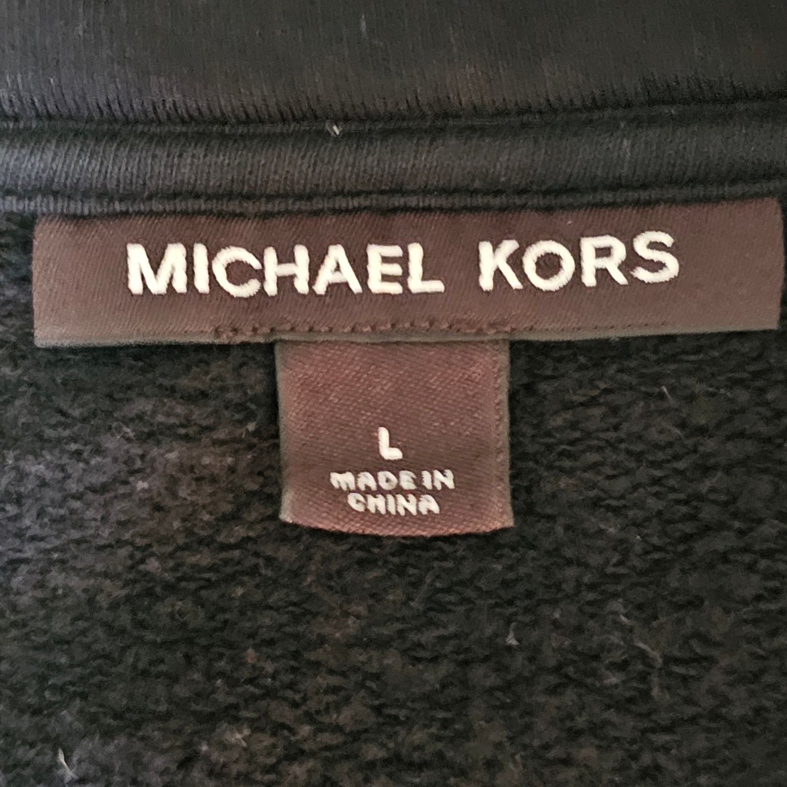 Michael Kors Michael Kors Mens 1/4 Zip Cotton Black Sweater Size Large Size US L / EU 52-54 / 3 - 3 Thumbnail