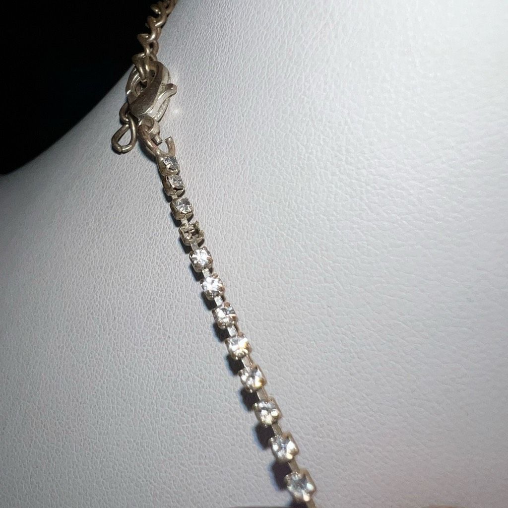 Vintage Vintage 80s Prong Set Rhinestone V Necklace (see pics and de Size ONE SIZE - 6 Thumbnail